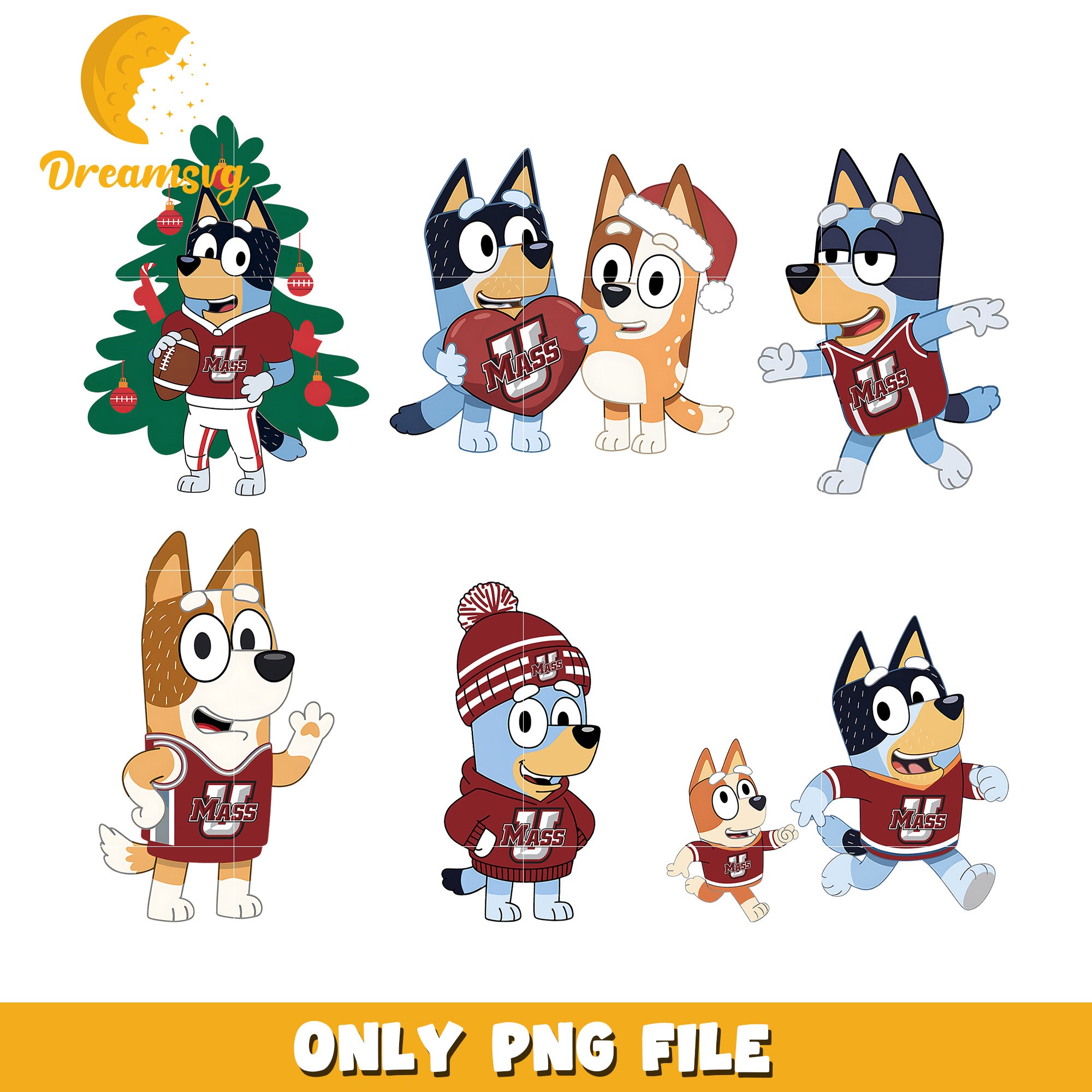 Bingo Bingo ncaa team bundle png, Massachusetts Minutemen png