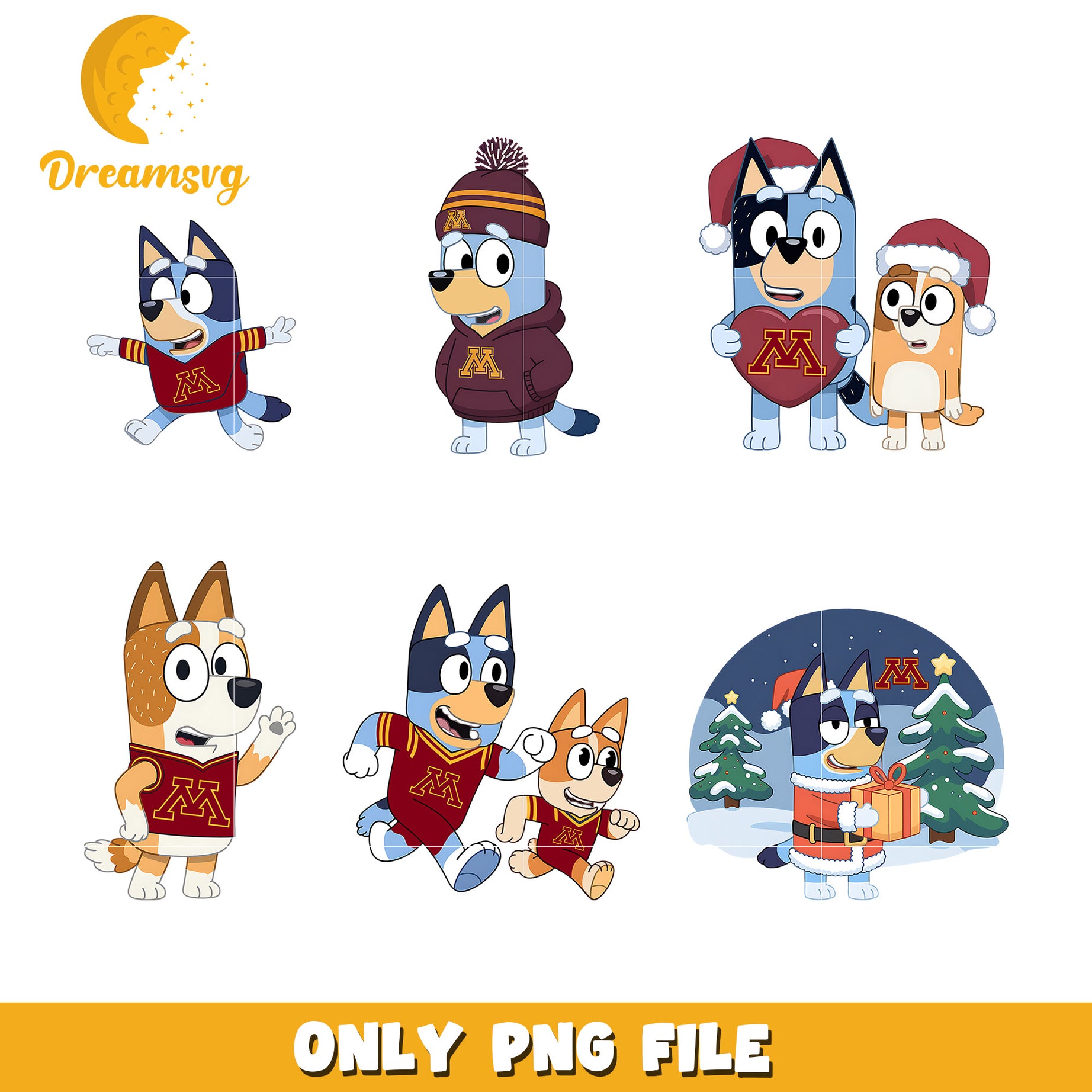 Bluey logo ncaa bundle png, Minnesota Golden Gophers png