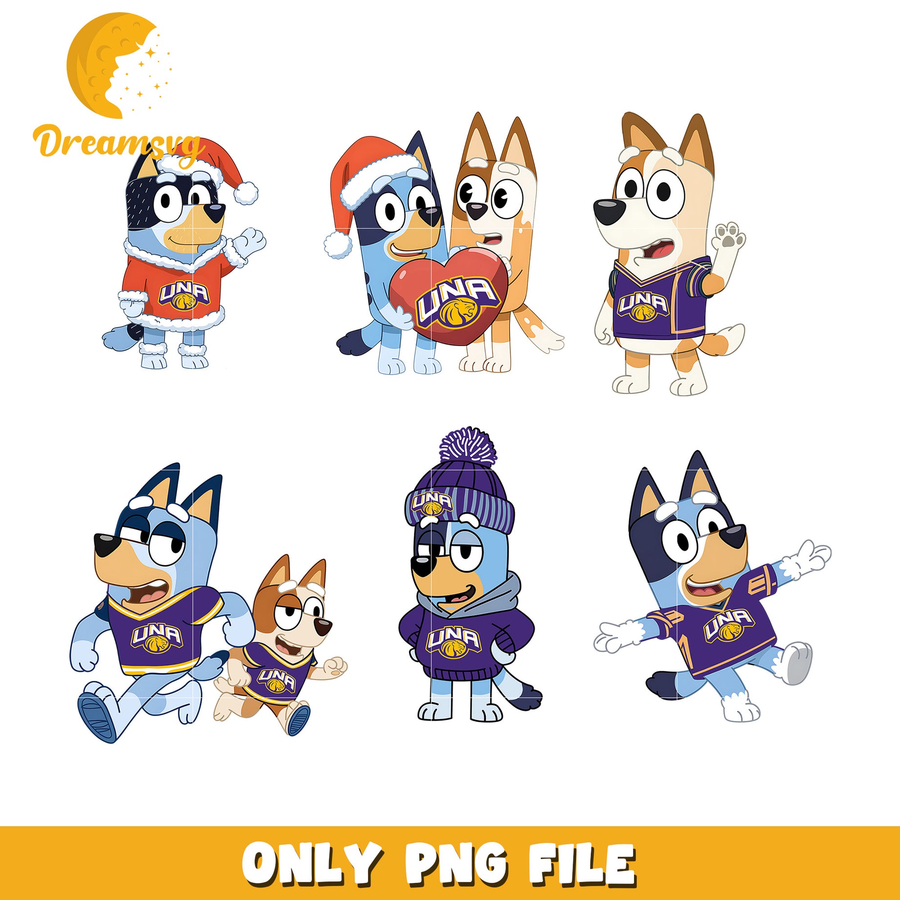 Bluey Bingo on christmas bundle png, North Alabama Lions png