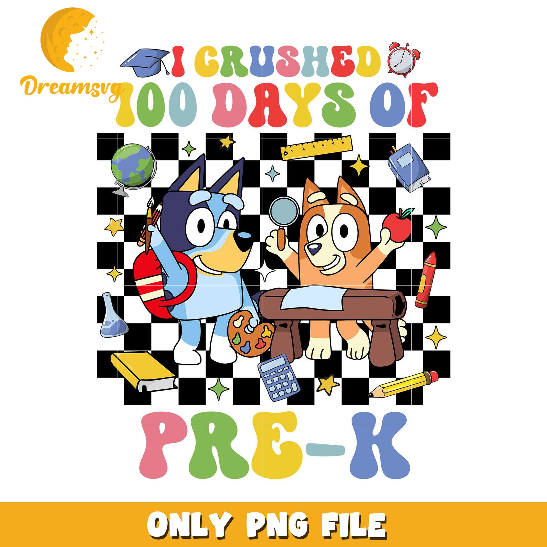 Bluey PreK 100 Days PNG