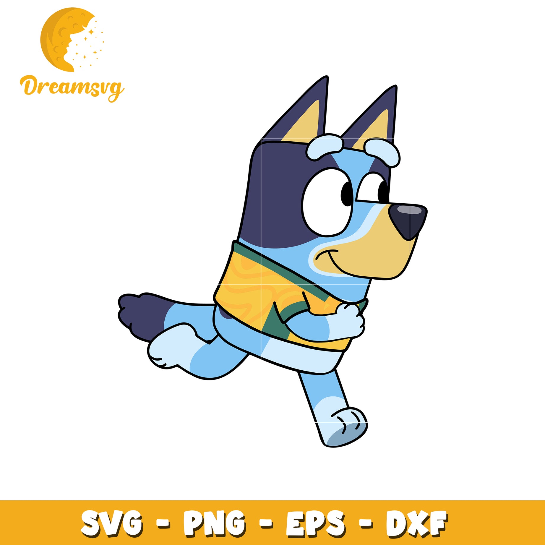 Bluey Running SVG PNG EPS DXF Cut File