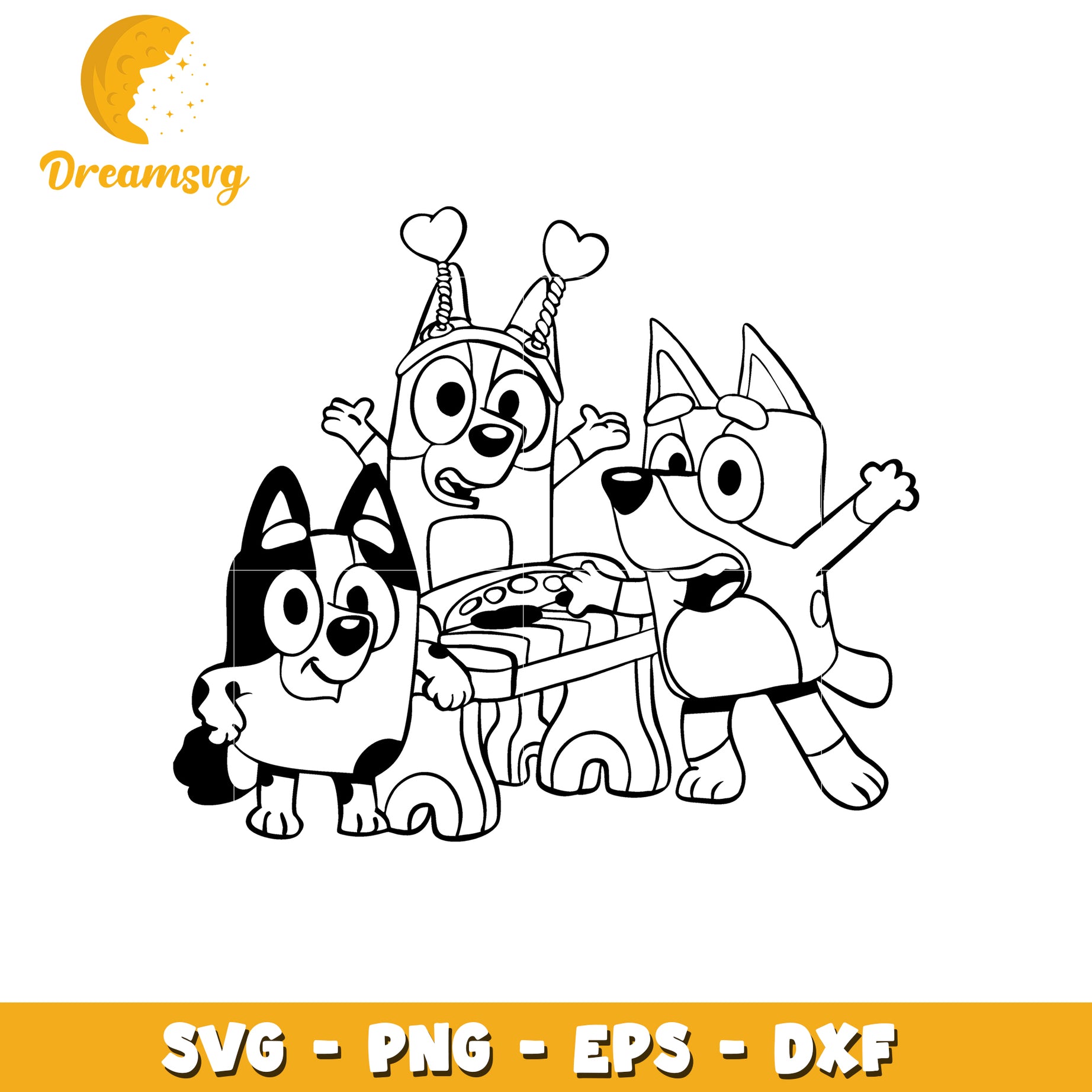 Bluey SVG Cut Files PNG EPS DXF