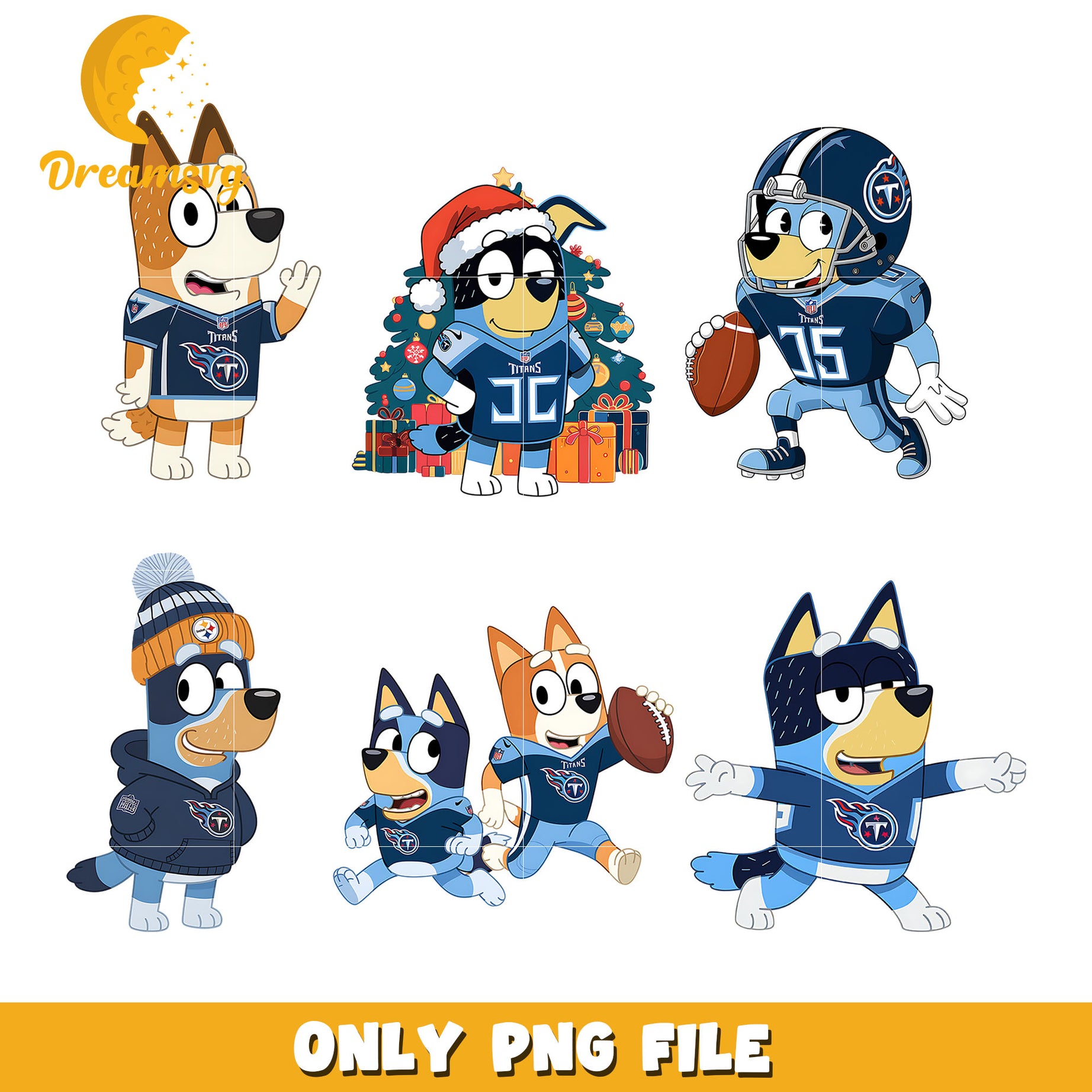 Bluey and bingo bundle png, Tennessee Titans png, nfl png