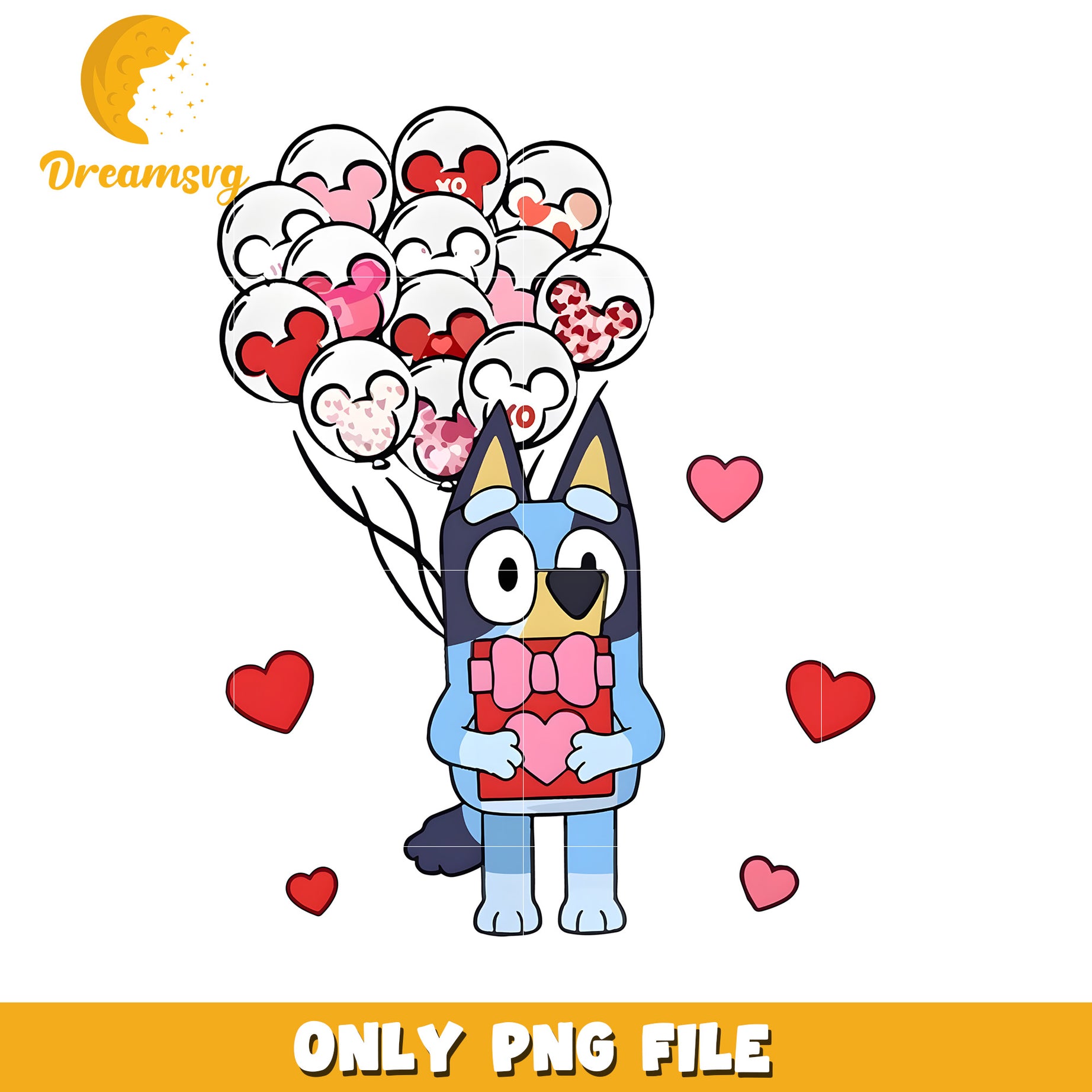 Bluey Valentines PNG Clipart