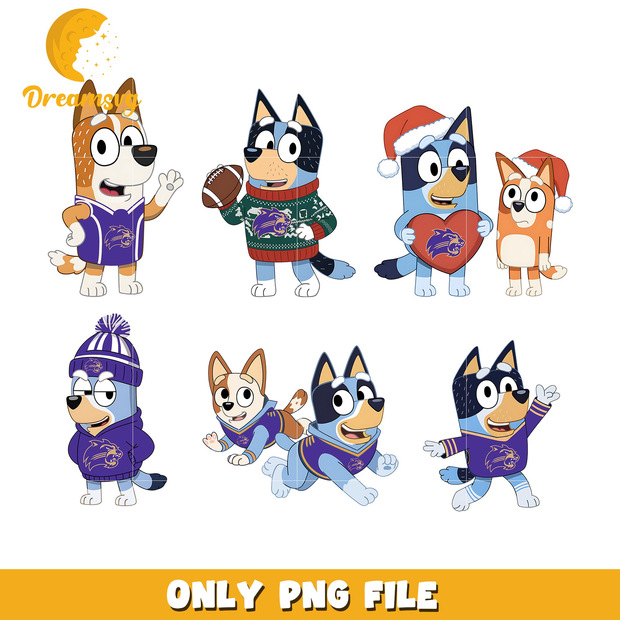 Bluey Bingo logo bundle png, Western Carolina Catamounts png