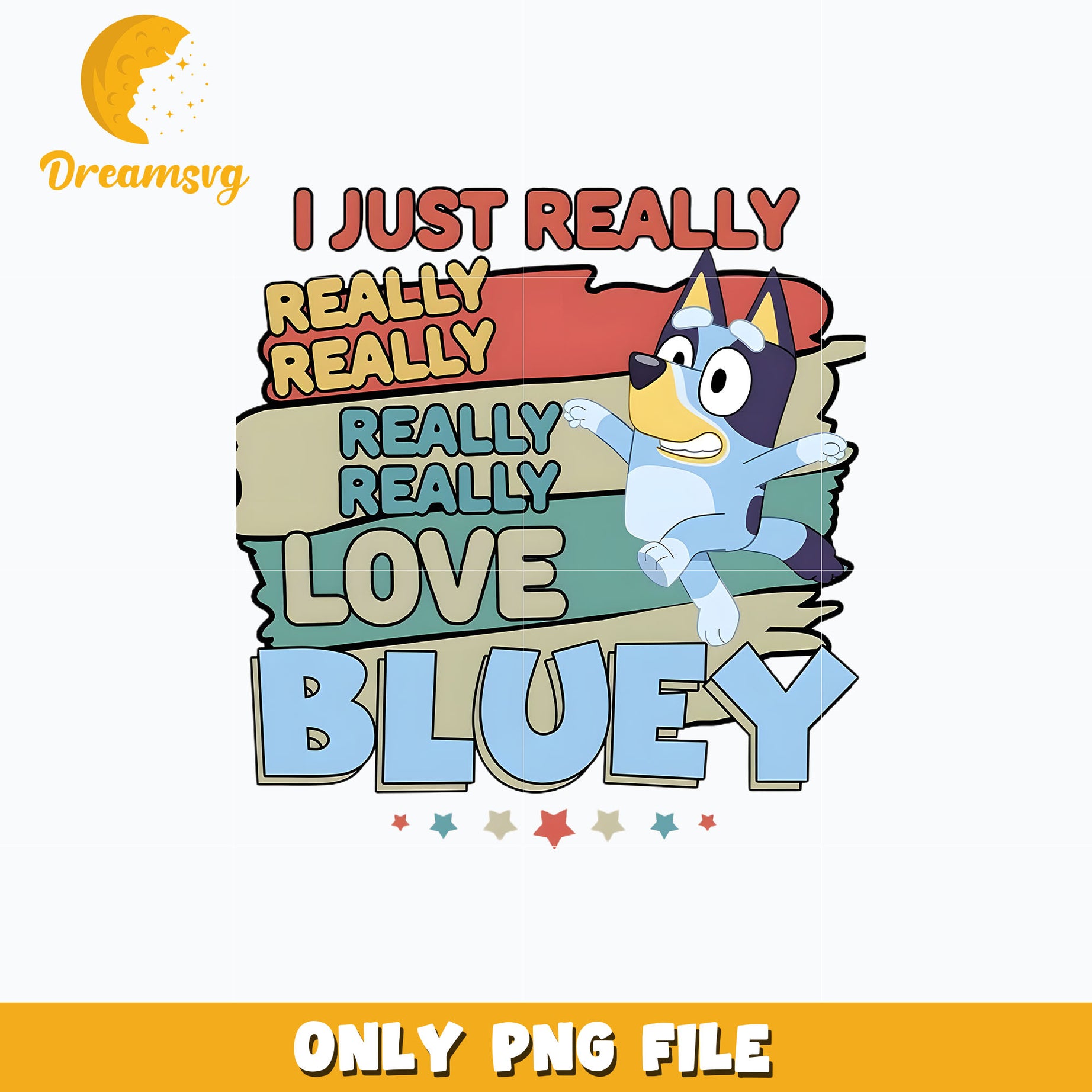 I just really love bluey png