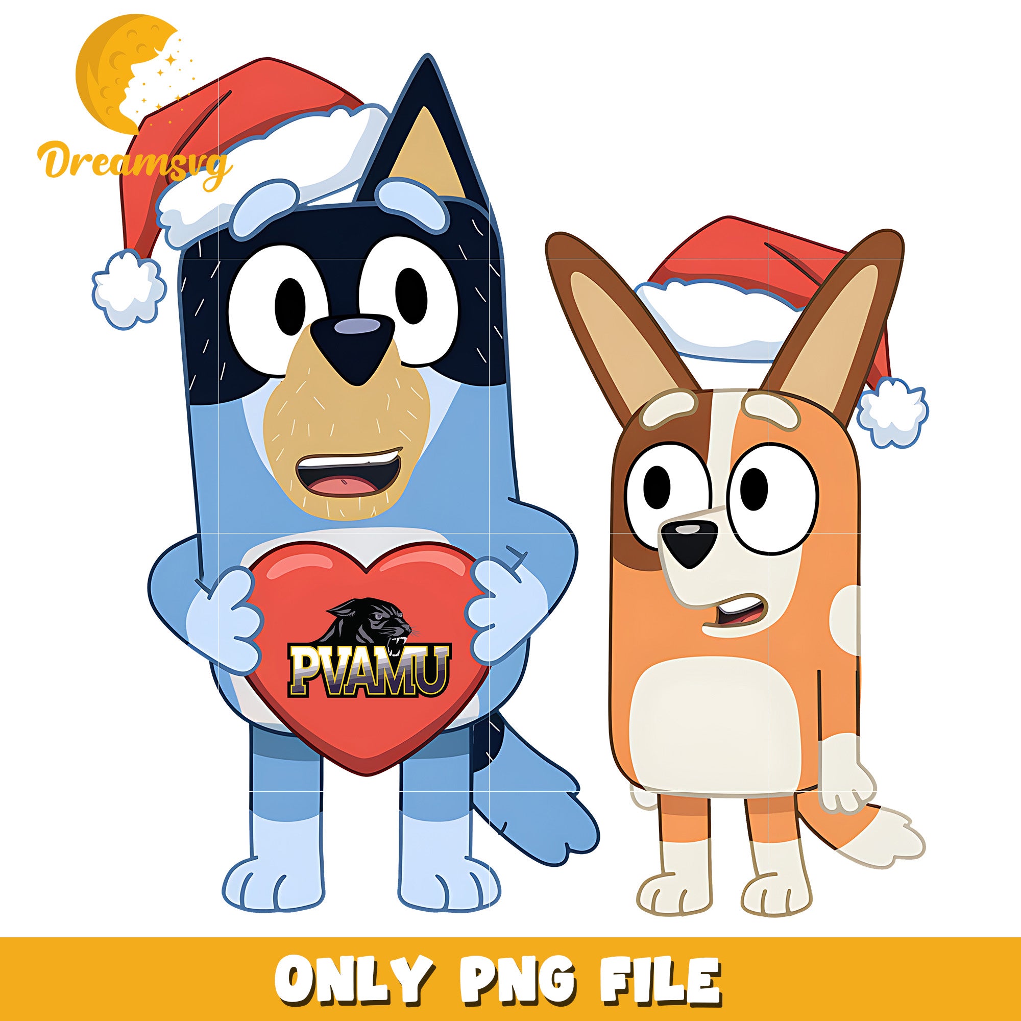 Bluey and Binfo logo heart png, Prairie View A&M Panthers png, ncaa png