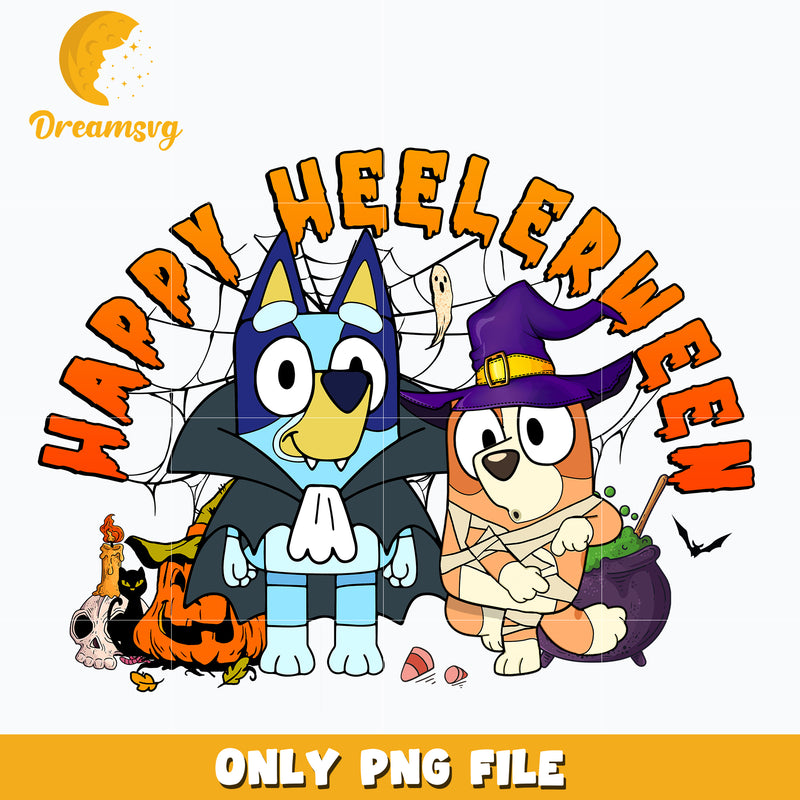 Bluey and Bingo Trick or Treat halloween png