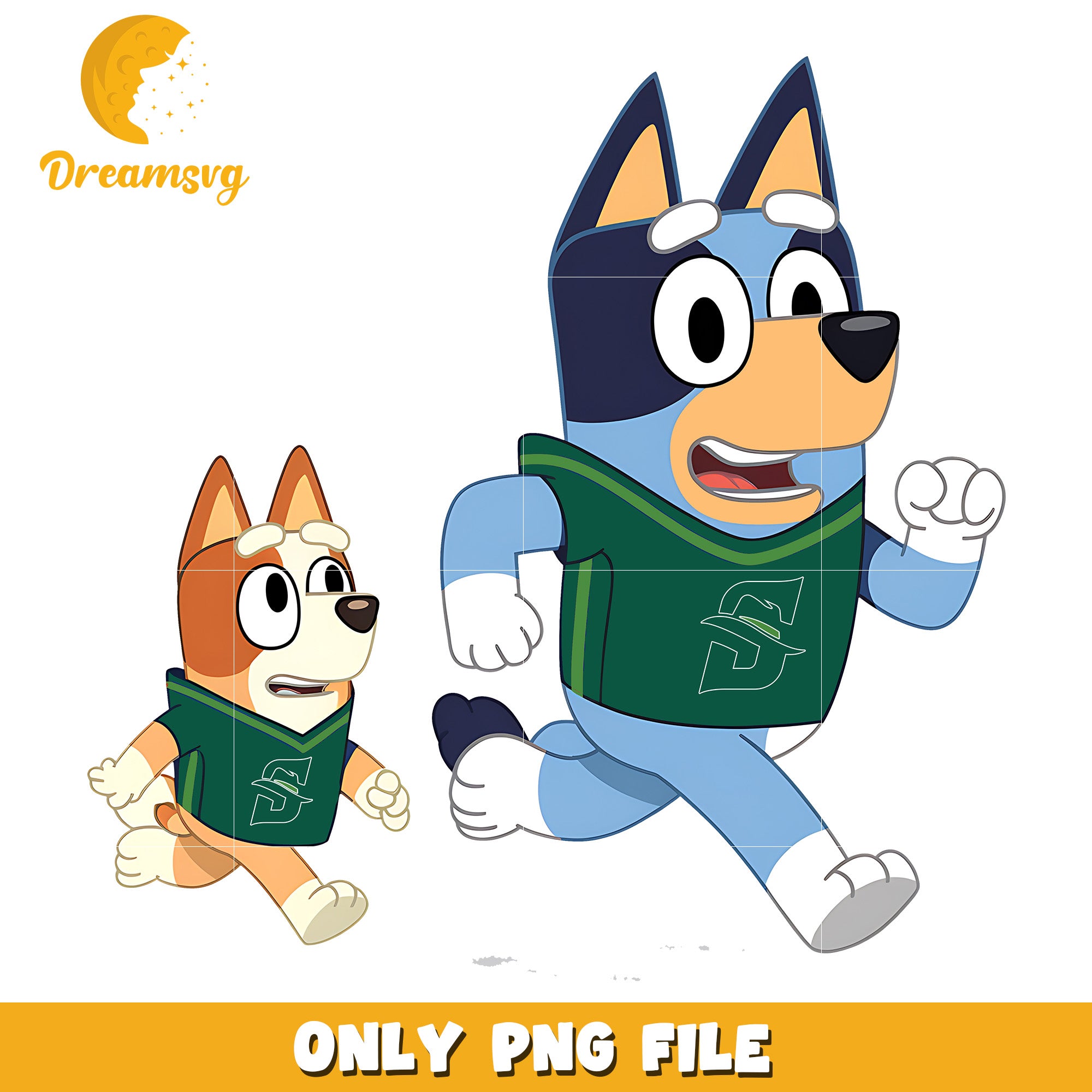 Bluey and Bingo animate png, Stetson Hatters png, ncaa png