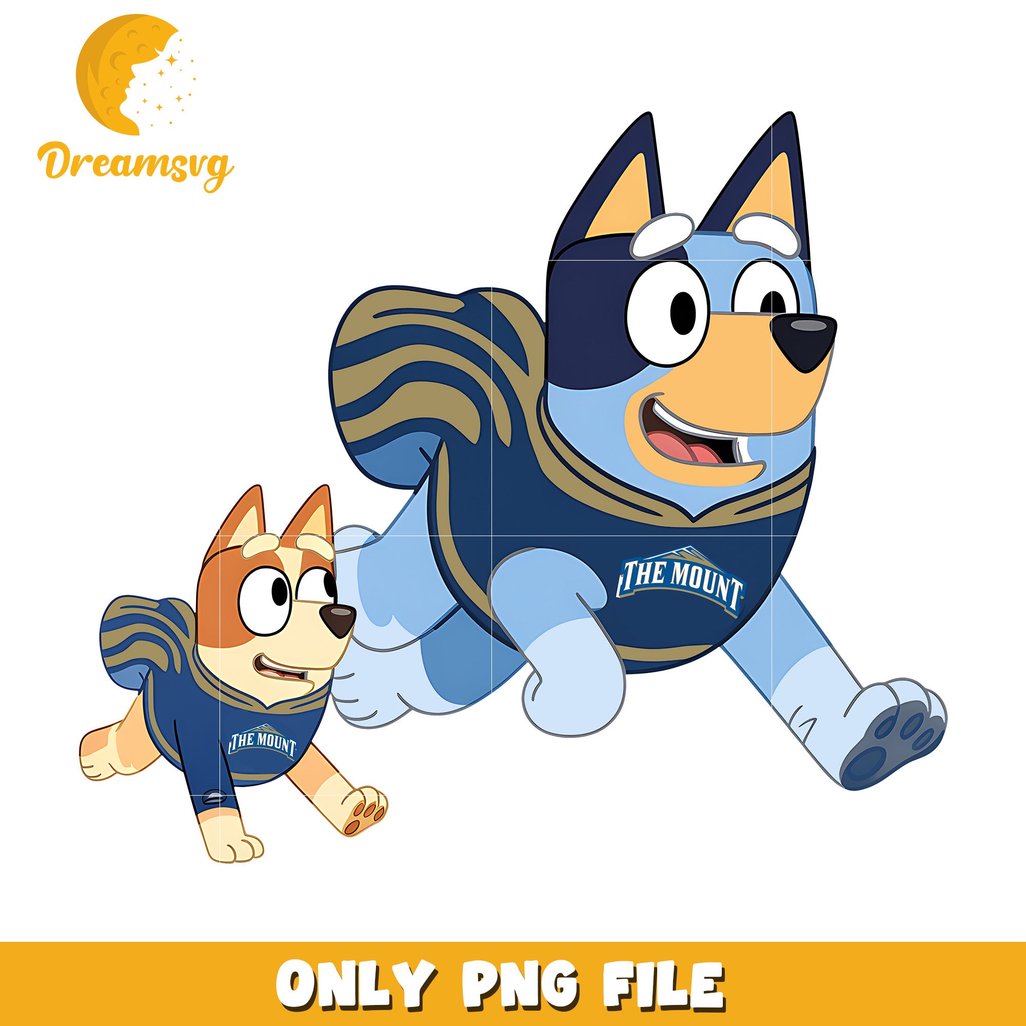 Bluey and Bingo cartoon character png, Mount St png, ncaa png