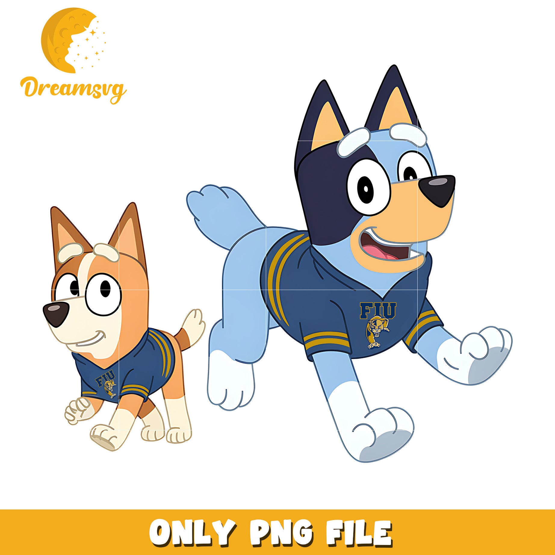 Bluey and Bingo fan ncaa png, FIU Panthers png, ncaa png