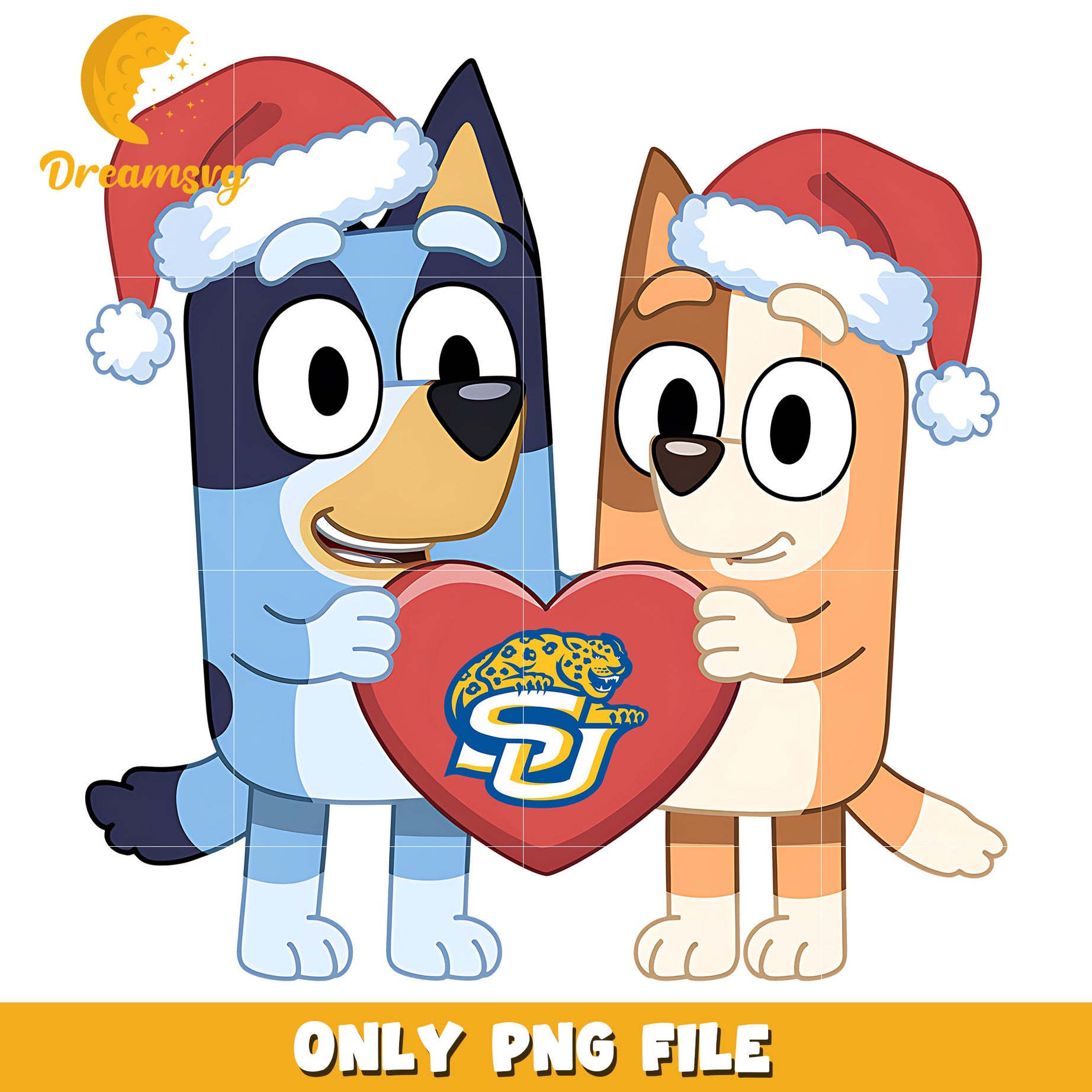 Bluey and Bingo logo design png, Southern Jaguars png, ncaa png