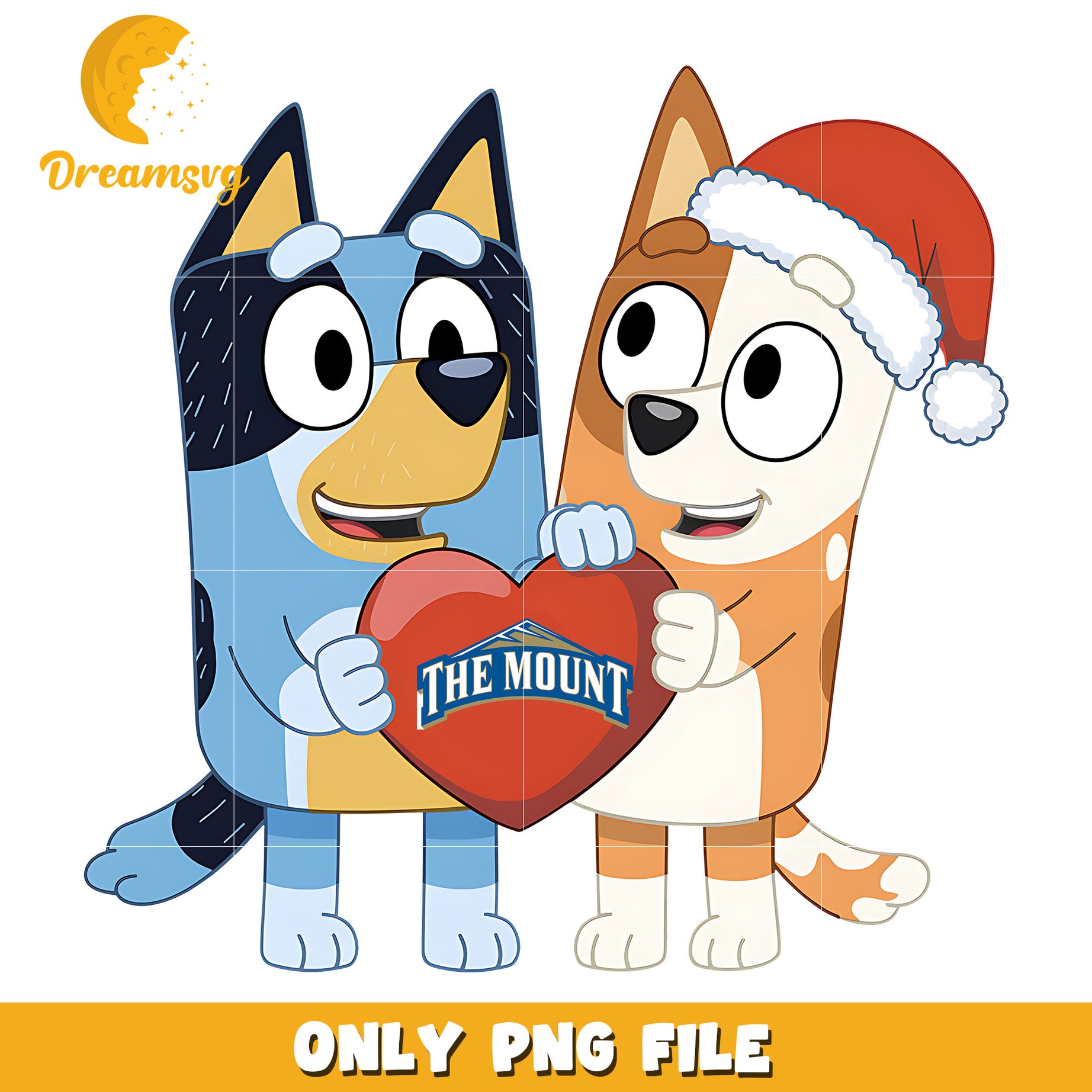 Bluey and Bingo logo heart ncaa png, Mount St png, ncaa png