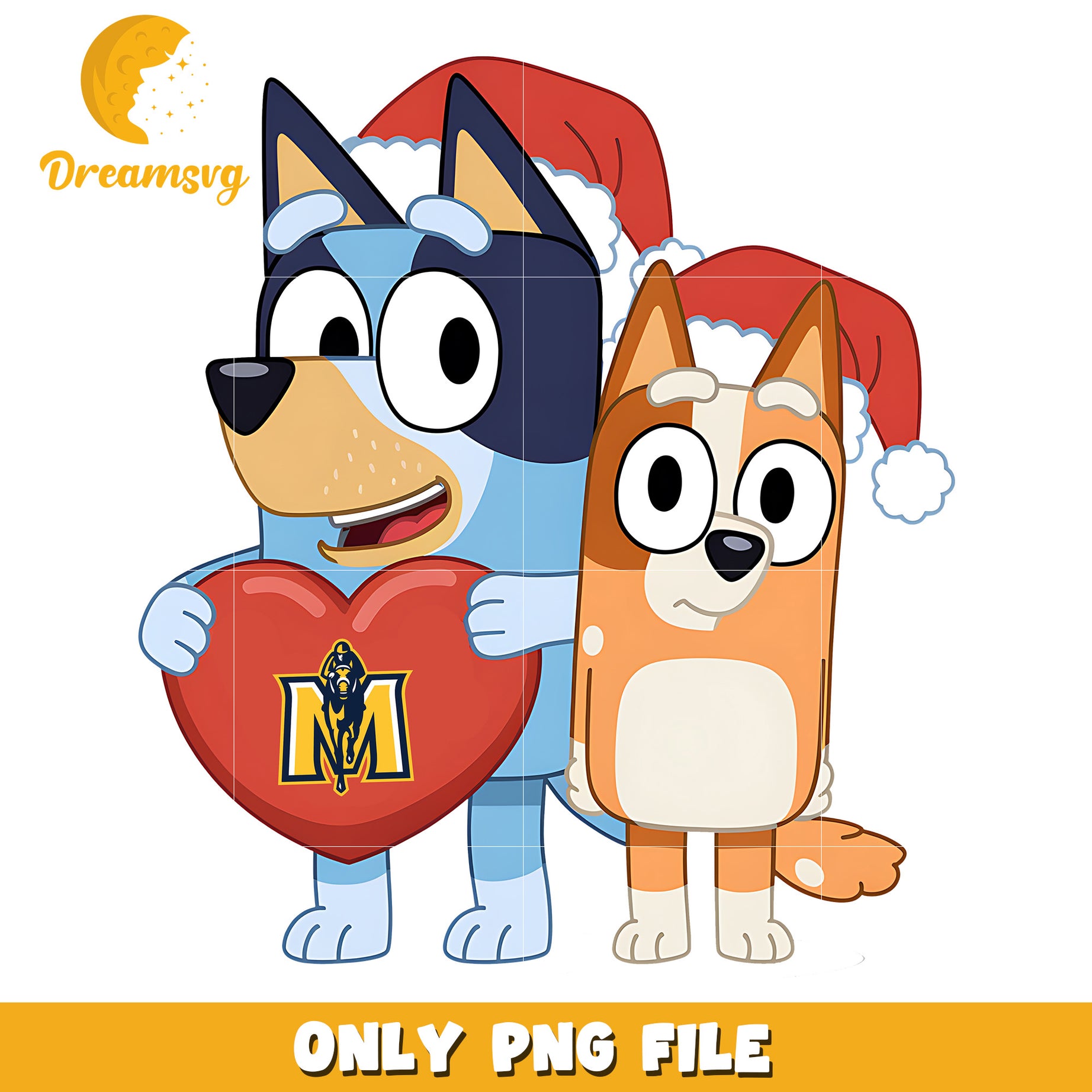 Bluey and Bingo logo heart ncaa png, Murray State Racers png, ncaa png