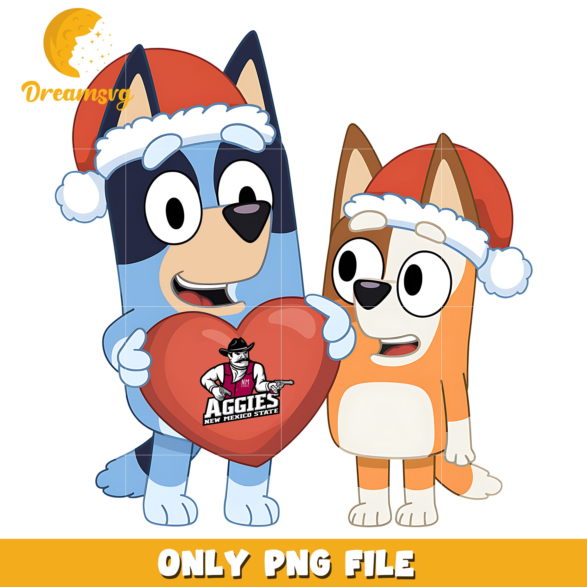 Bluey and Bingo logo heart ncaa png, New Mexico State Aggies png, ncaa png