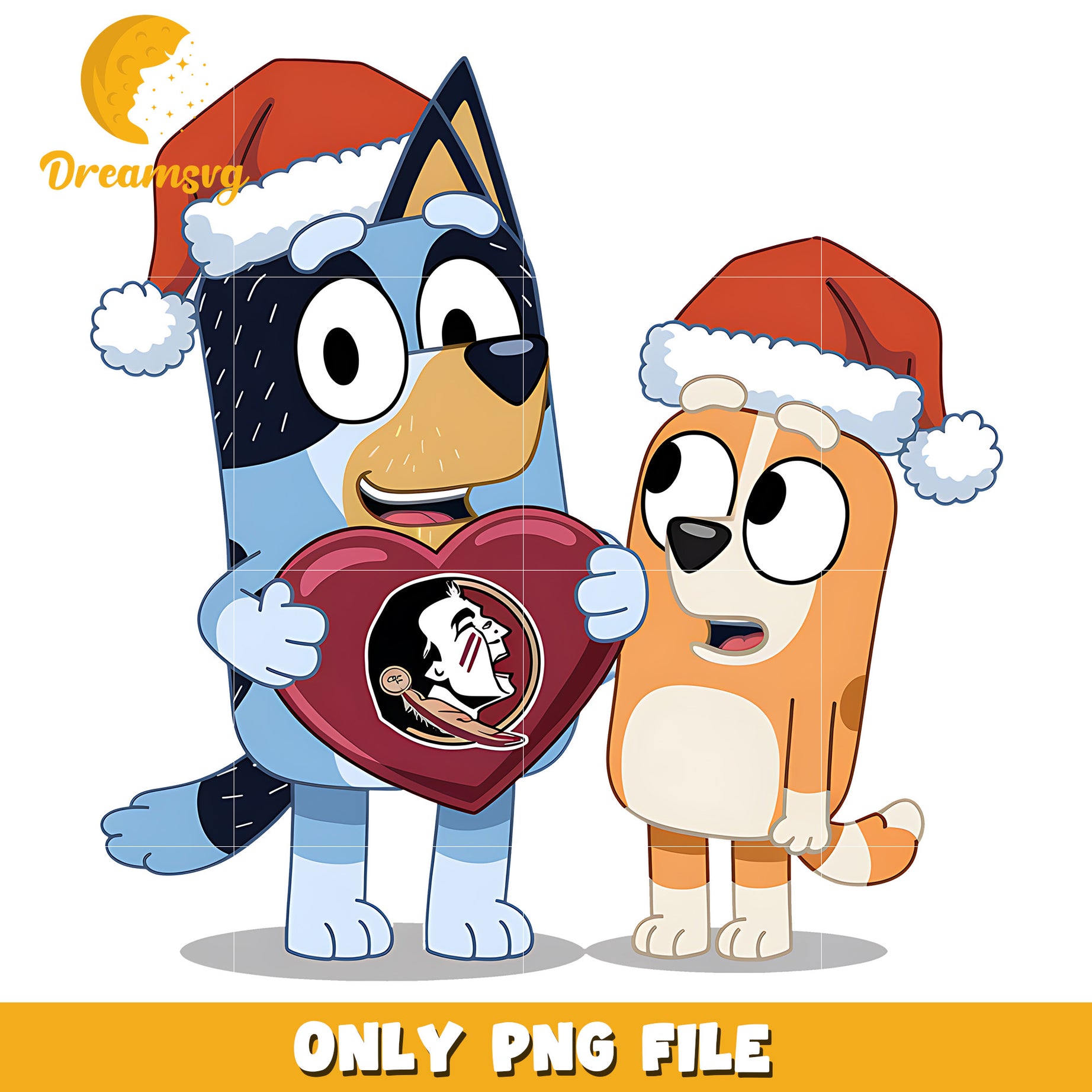 Bluey and Bingo logo heart png, Florida State Seminoles png, ncaa png