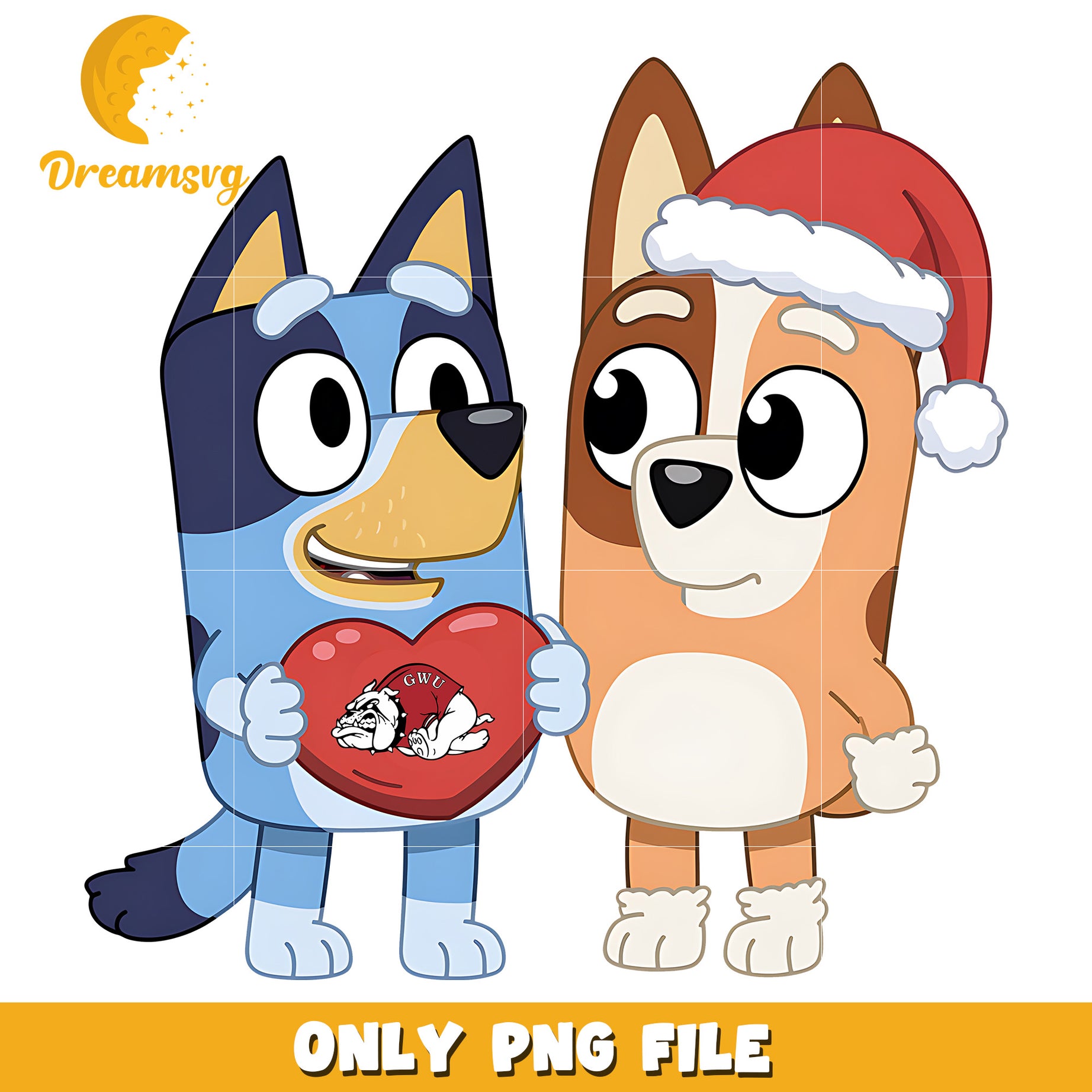 Bluey and Bingo logo heart png, Gardner Webb Bulldogs png, ncaa png