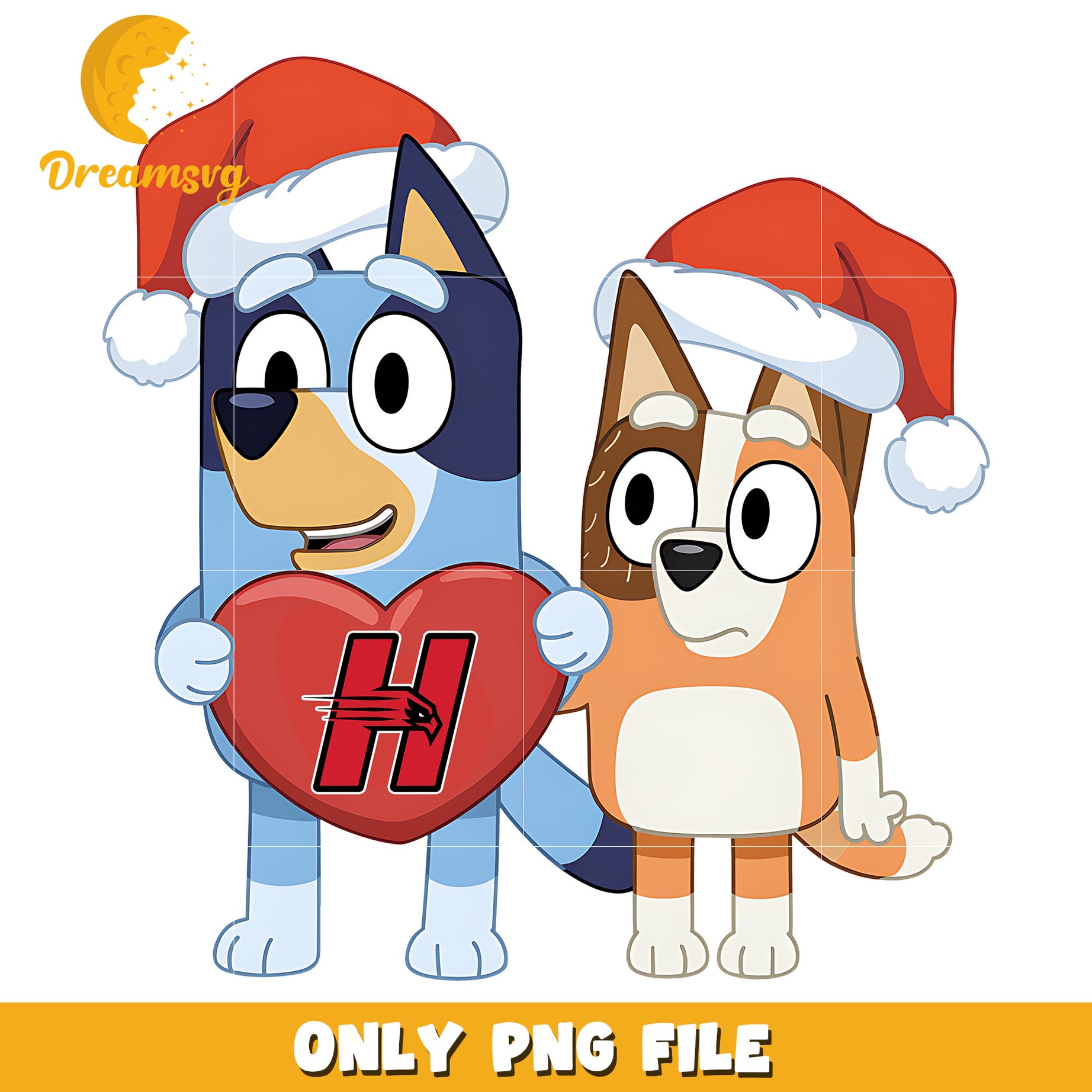 Bluey and Bingo logo heart png, Hartford Hawks png, ncaa png