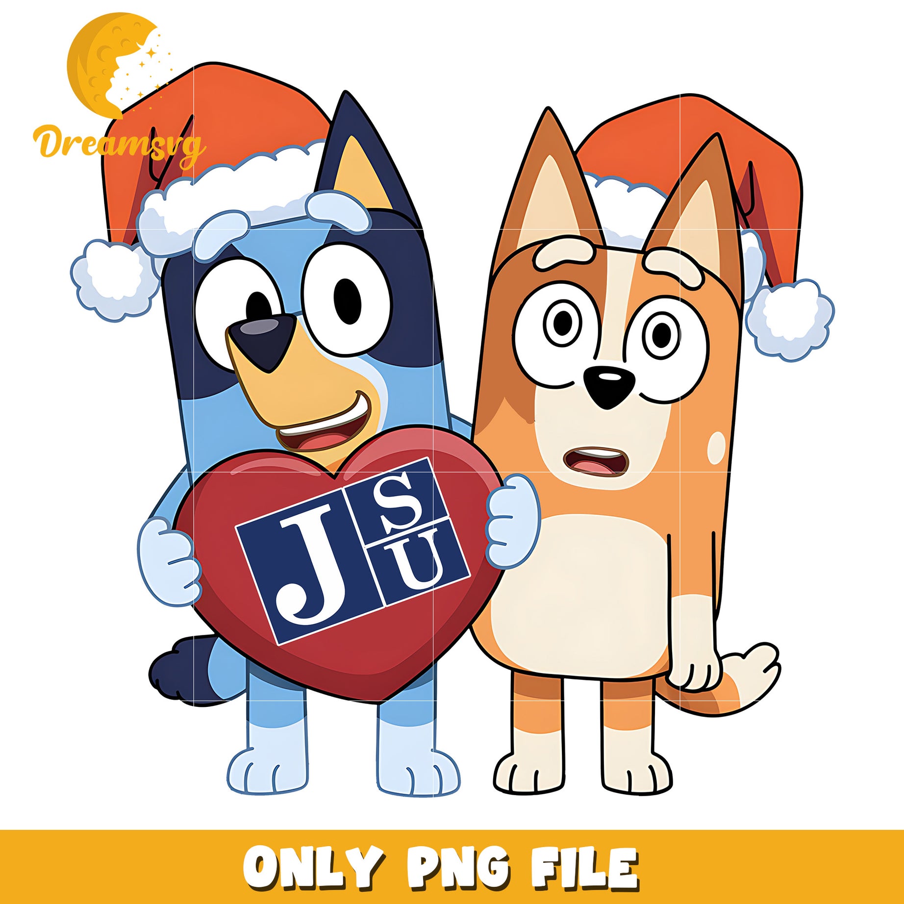 Bluey and Bingo logo heart png, Jackson State Tigers png, ncaa png