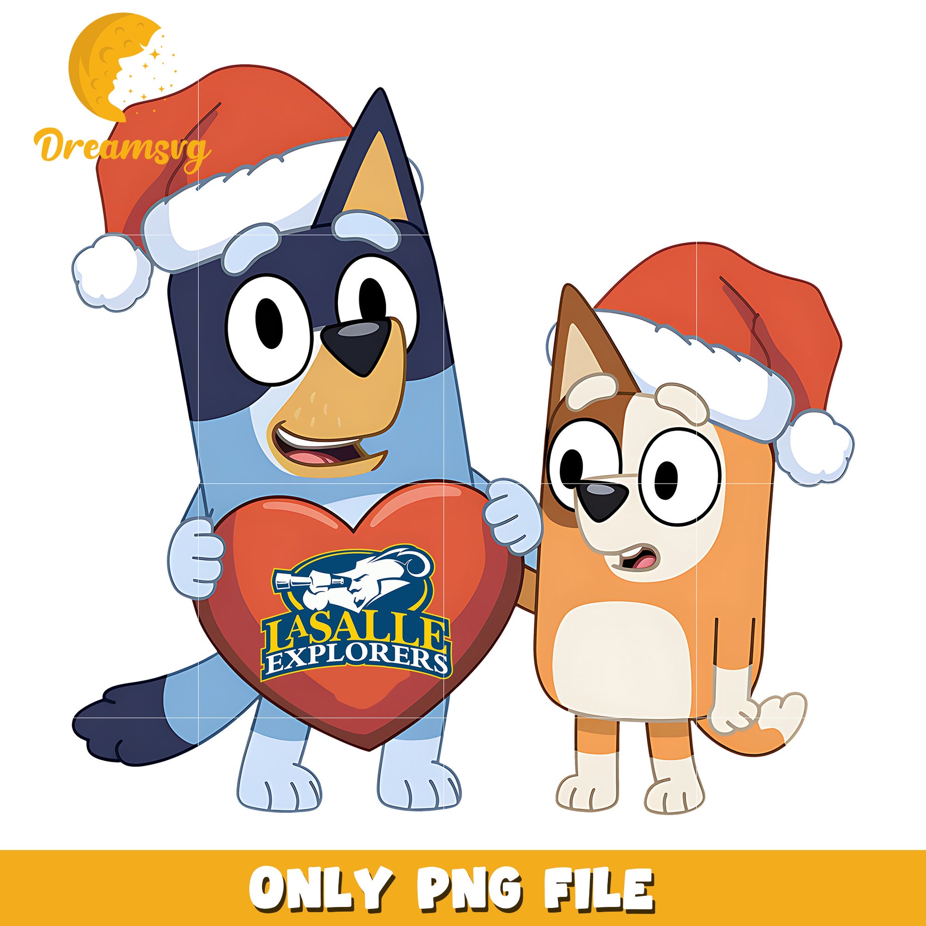 Bluey and Bingo logo heart png, La Salle Explorers png, ncaa png
