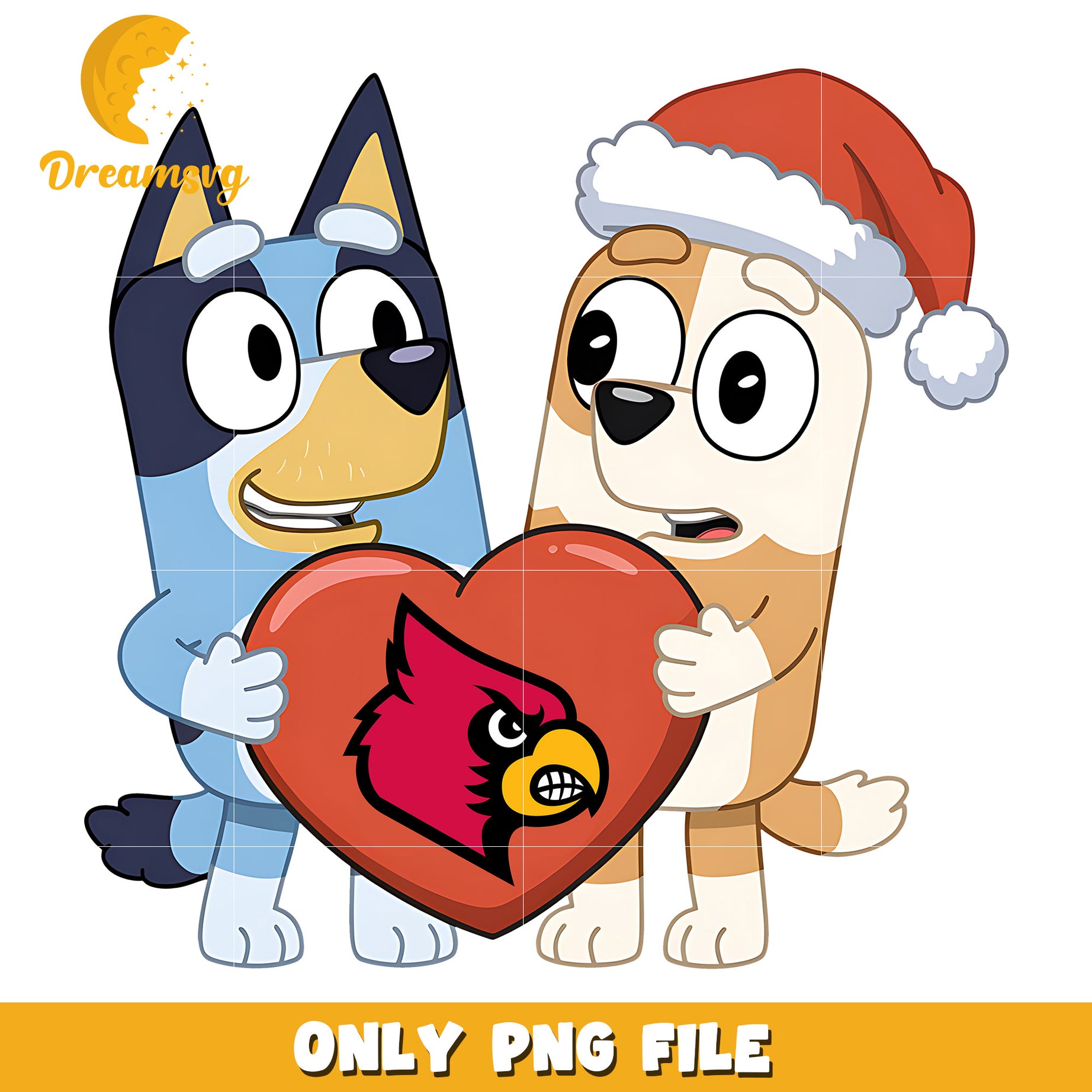 Bluey and Bingo logo heart png, Louisiana Ragin Cajuns png, ncaa png