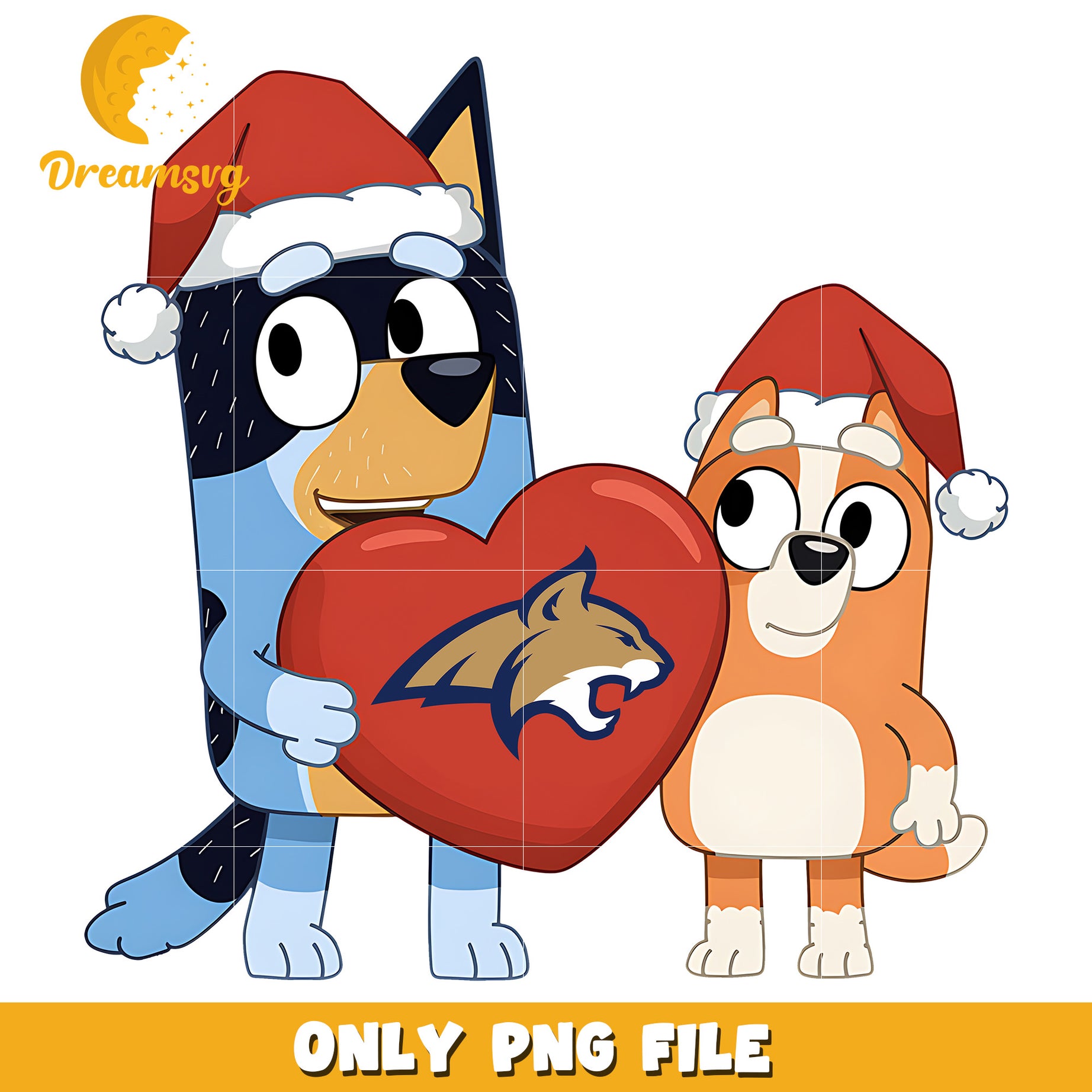 Bluey and Bingo logo heart png, Montana State Bobcats png, ncaa png