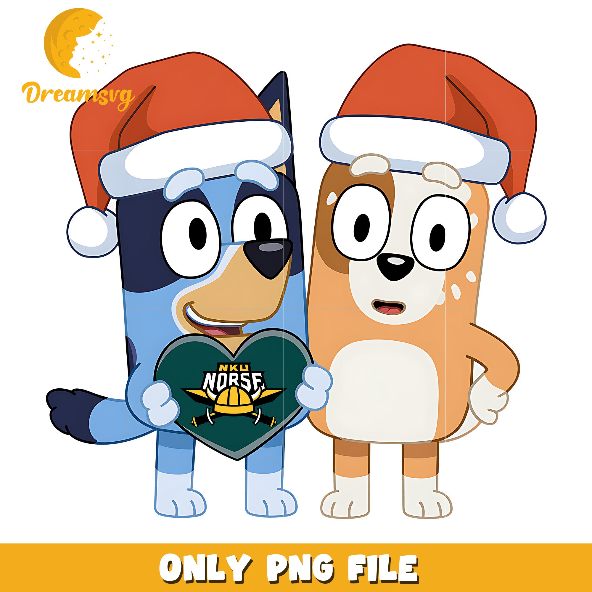 Bluey and Bingo logo heart png, Northern Kentucky Norse png, ncaa png