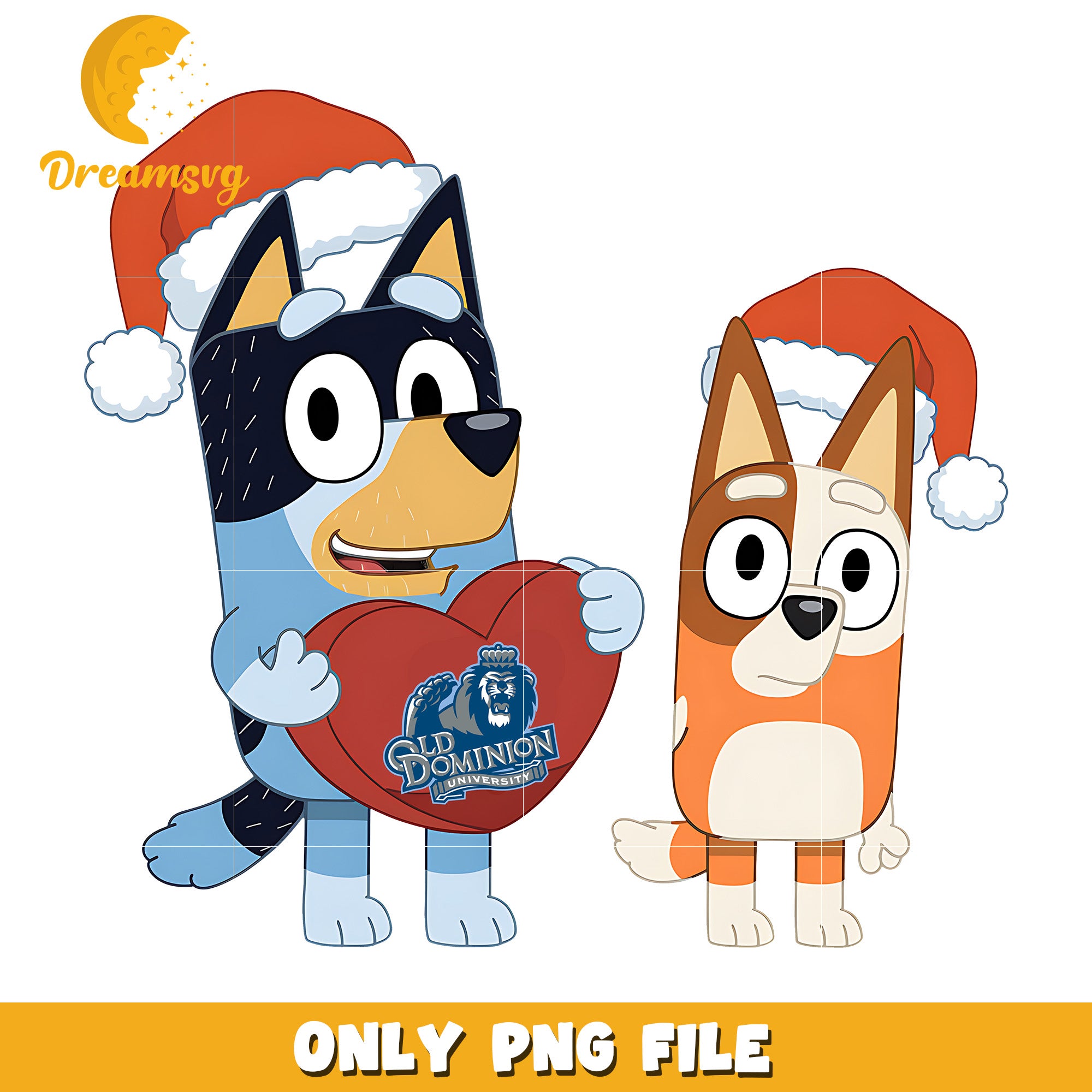 Bluey and Bingo logo heart png, Old Dominion Monarchs png, ncaa png