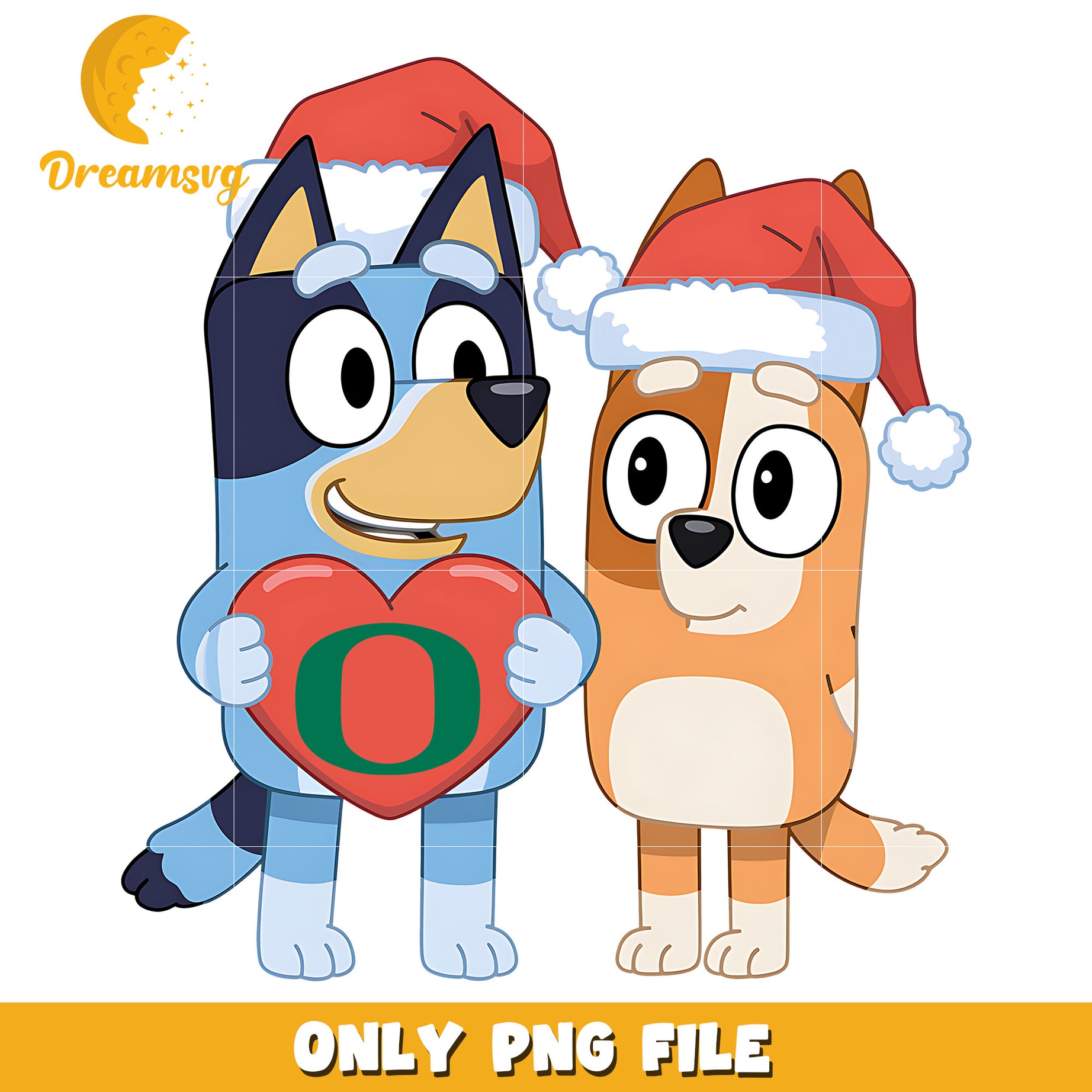 Bluey and Bingo logo heart png, Oregon Ducks png, ncaa png