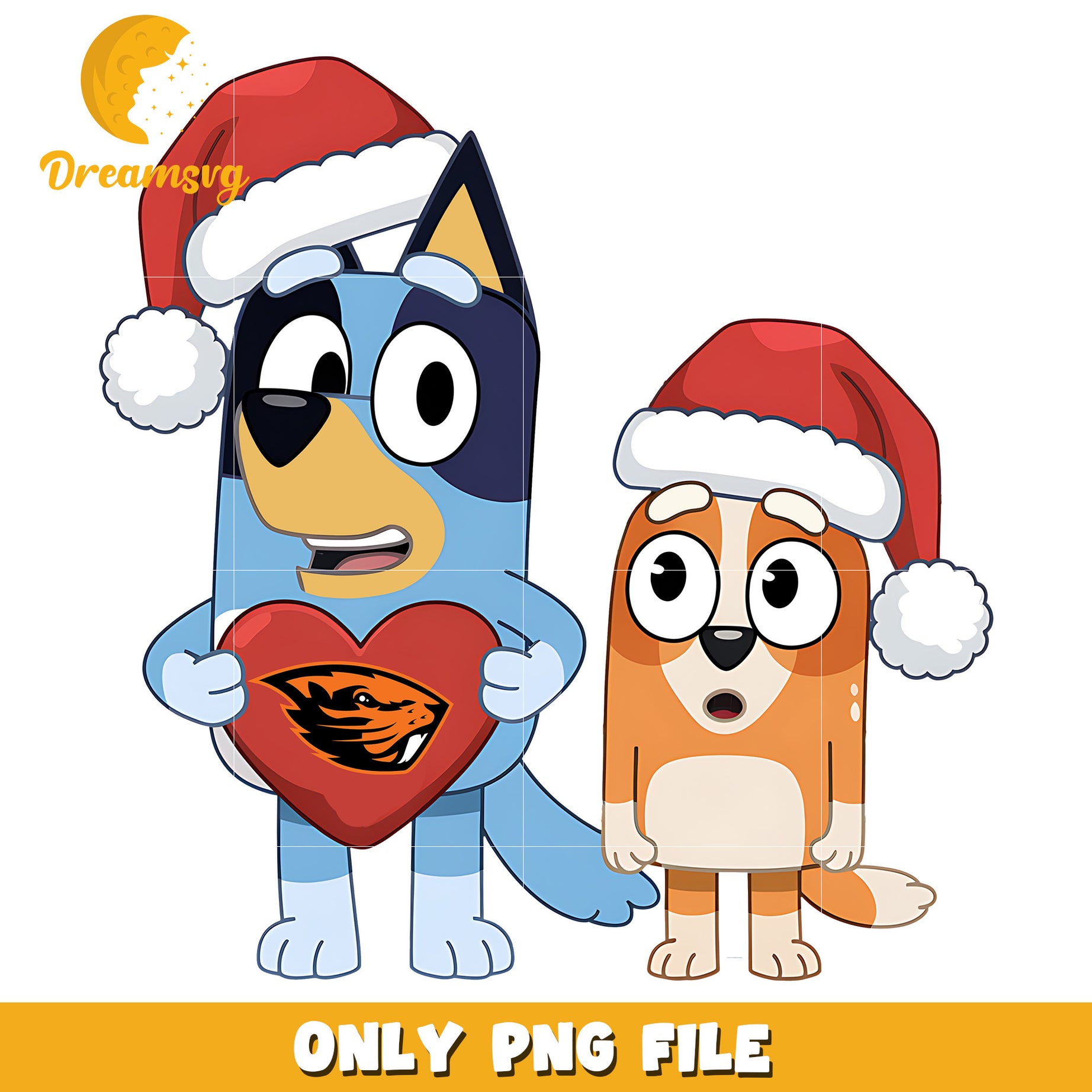 Bluey and Bingo logo heart png, Oregon State Beavers png, ncaa png
