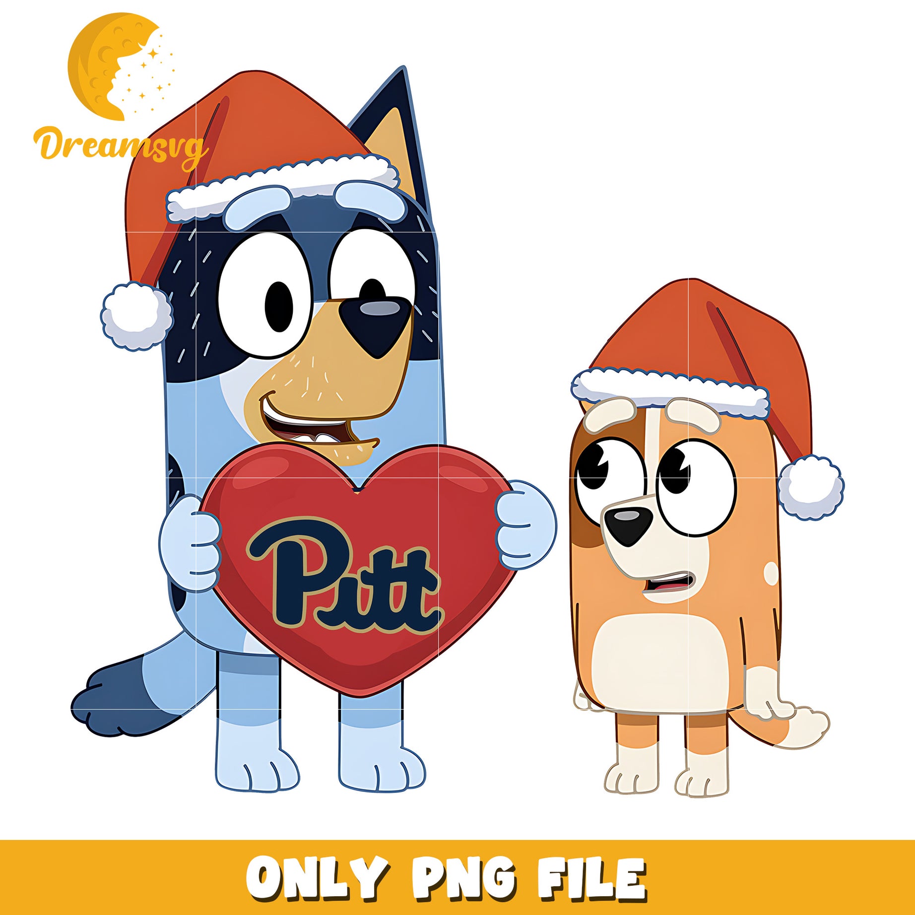 Bluey and Bingo logo heart png, Pittsburgh Panthers png, ncaa png