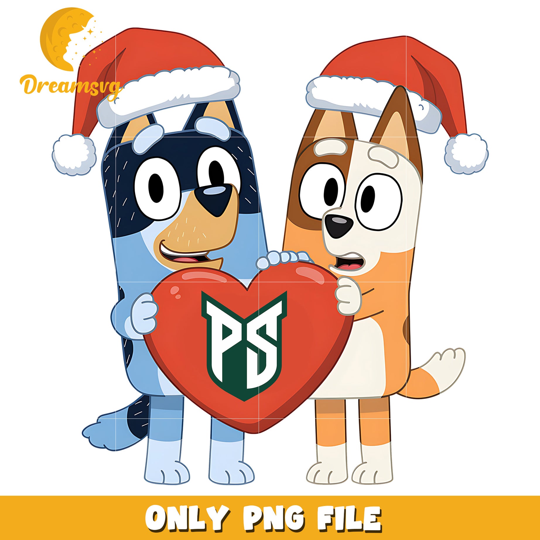 Bluey and Bingo logo heart png, Portland State Vikings png, ncaa png