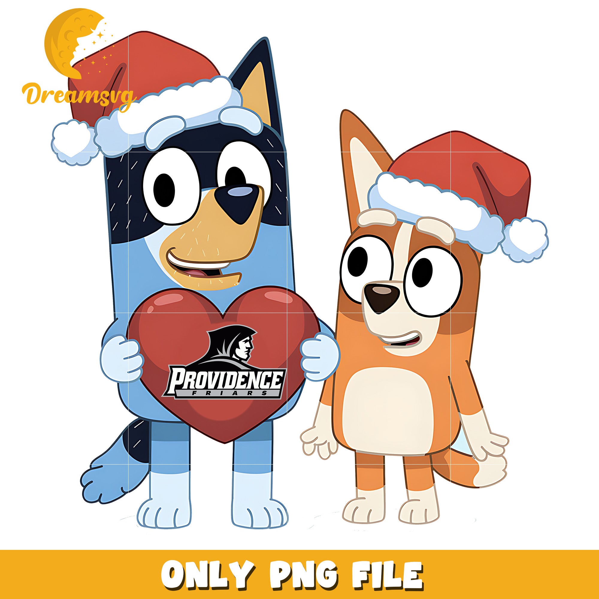 Bluey and Bingo logo heart png, Providence Friars png, ncaa png