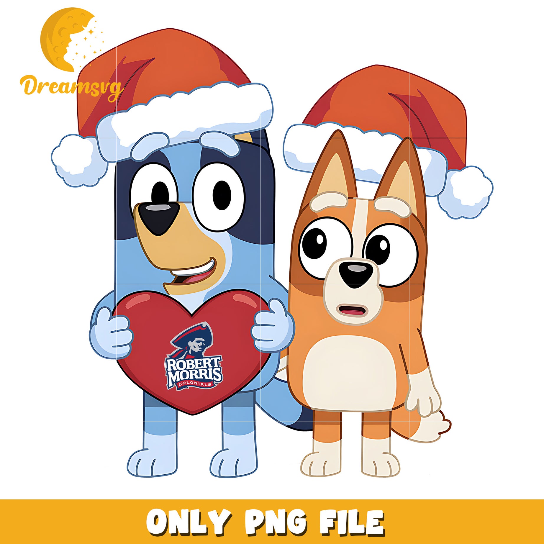 Bluey and Bingo logo ncaa png, Robert Morris Colonials png, ncaa png