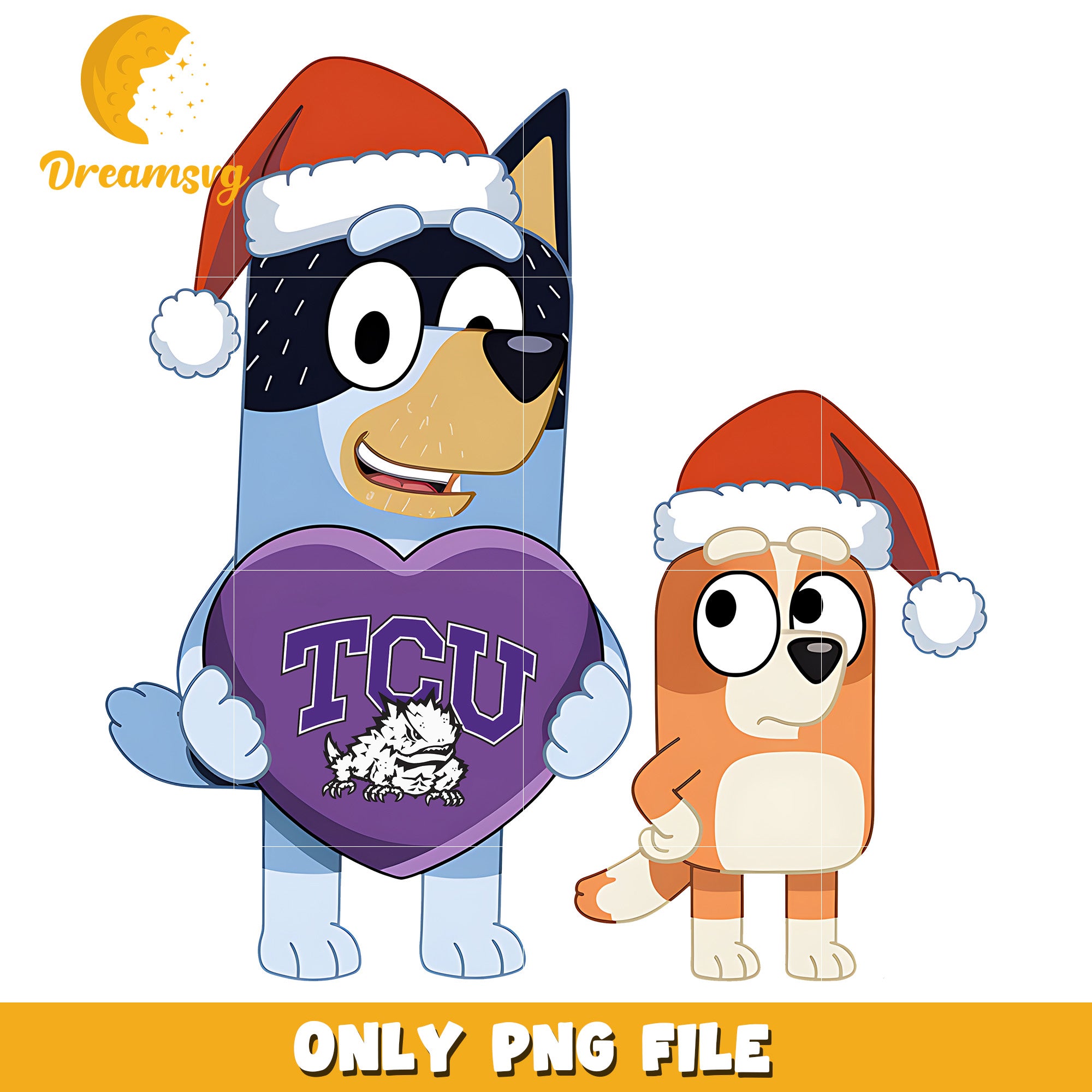 Bluey and Bingo logo ncaa png, TCU Horned Frogs png, ncaa png
