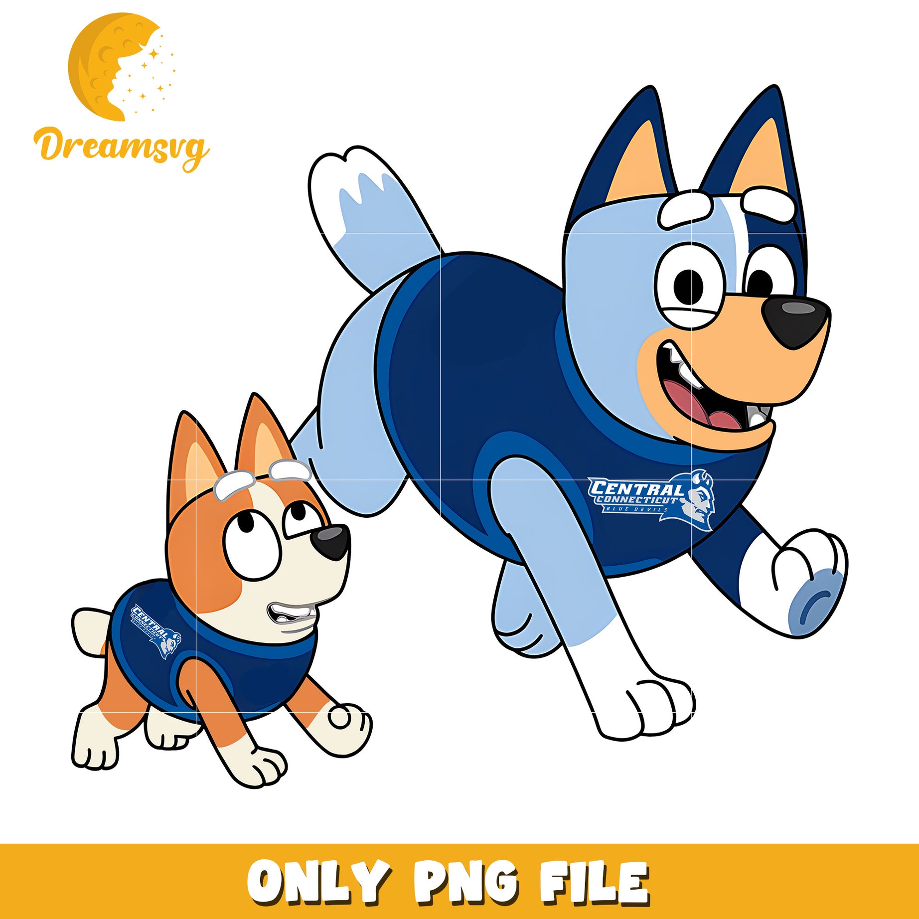 Bluey and Bingo ncaa fan png, Blue Devils png, ncaa png
