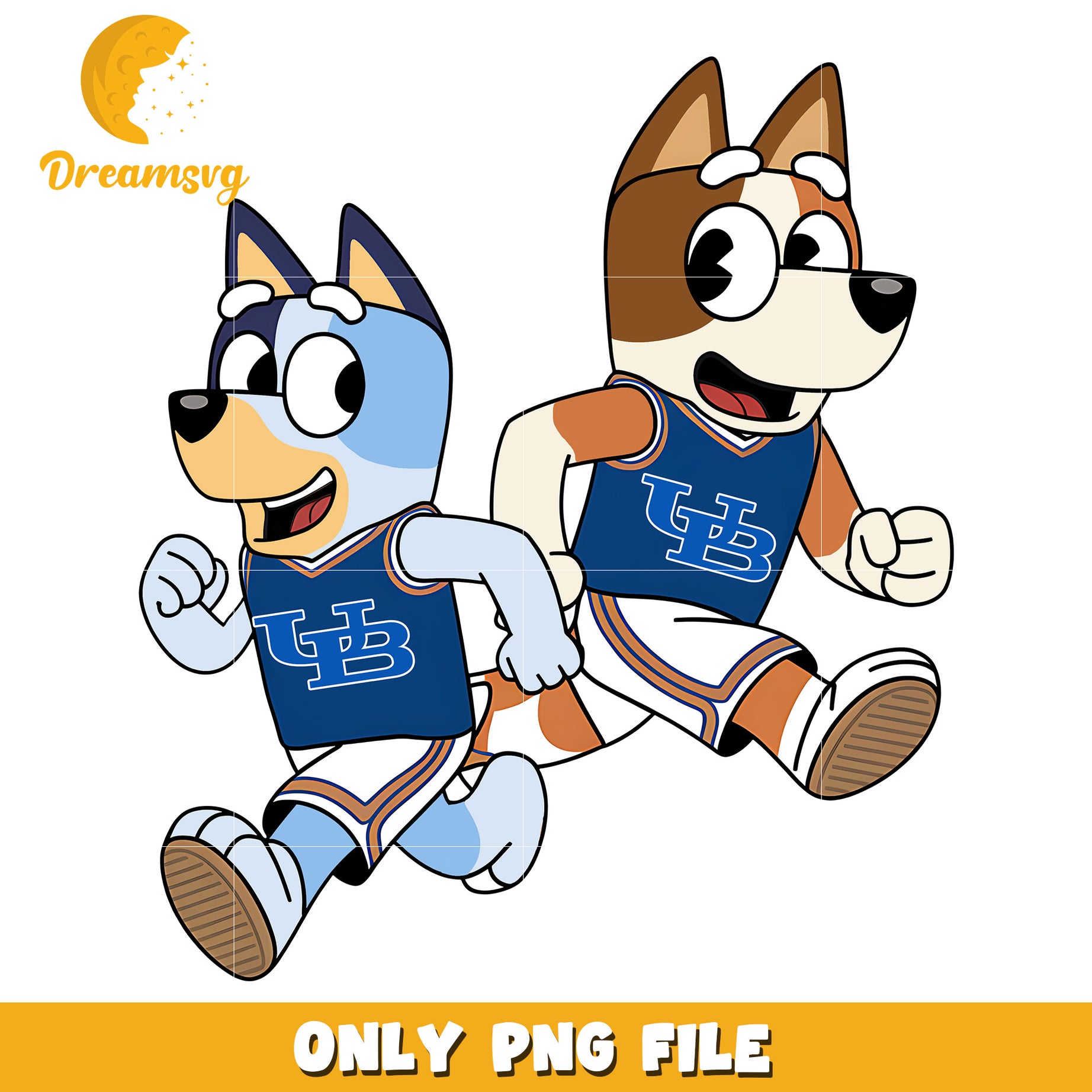 Bluey and Bingo ncaa fan png, Buffalo Bulls png, ncaa png