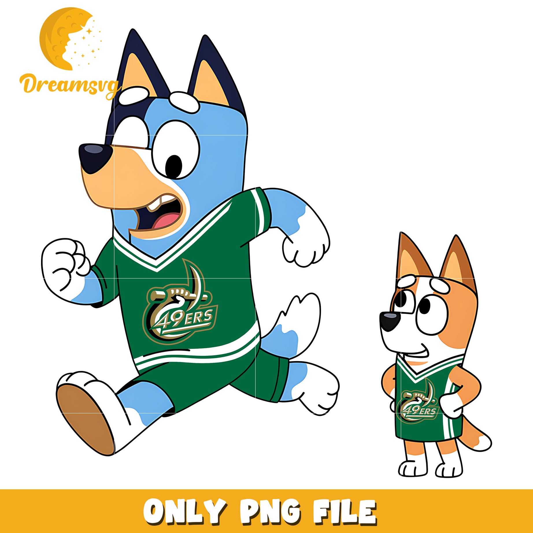 Bluey and Bingo ncaa fan png, Charlotte ers png, ncaa png