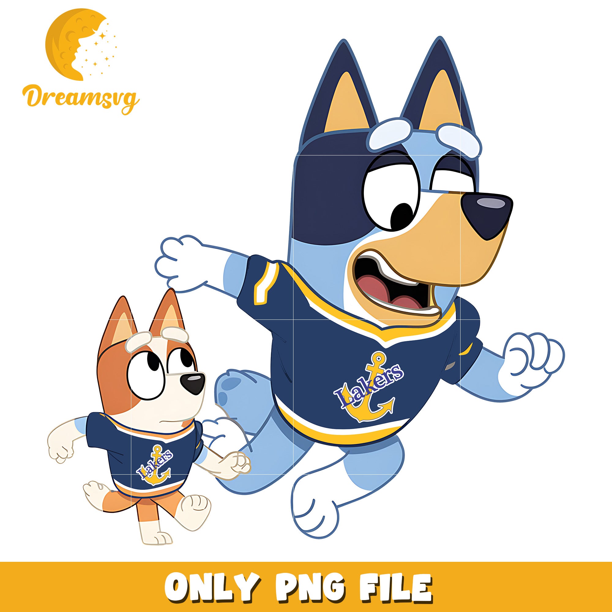 Bluey and Bingo ncaa fan png, Lake Superior State Lakers png