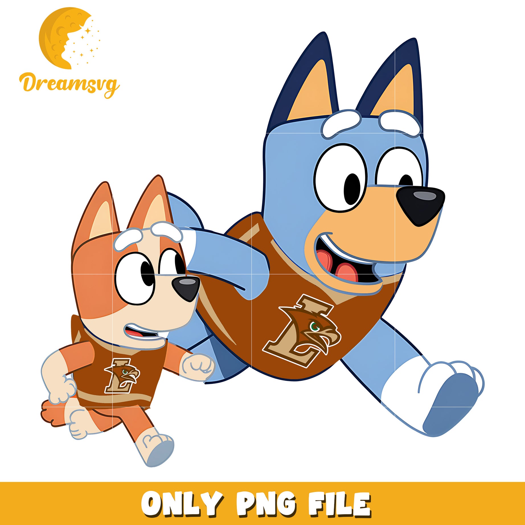 Bluey and Bingo ncaa fan png, Lamar Cardinals png, ncaa png