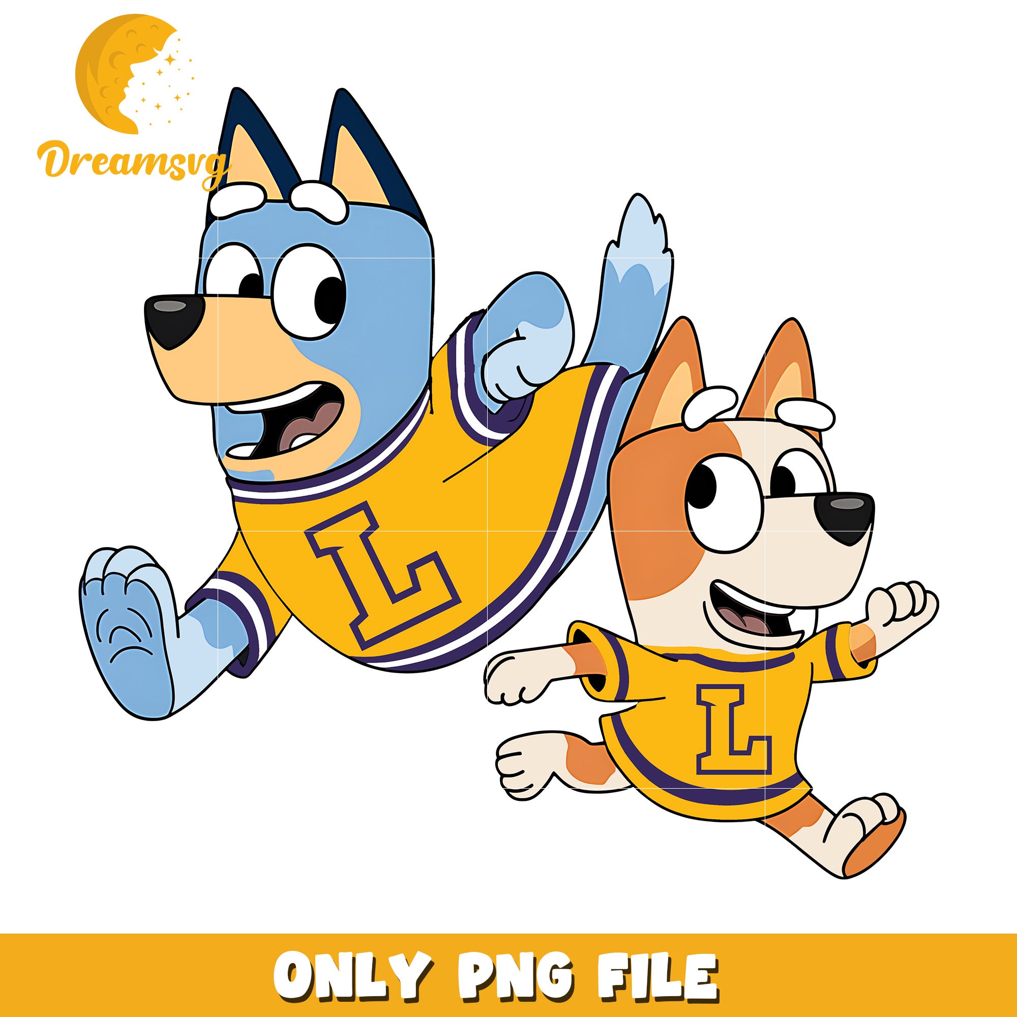 Bluey and Bingo ncaa fan png, Lipscomb Bisons png, ncaa png