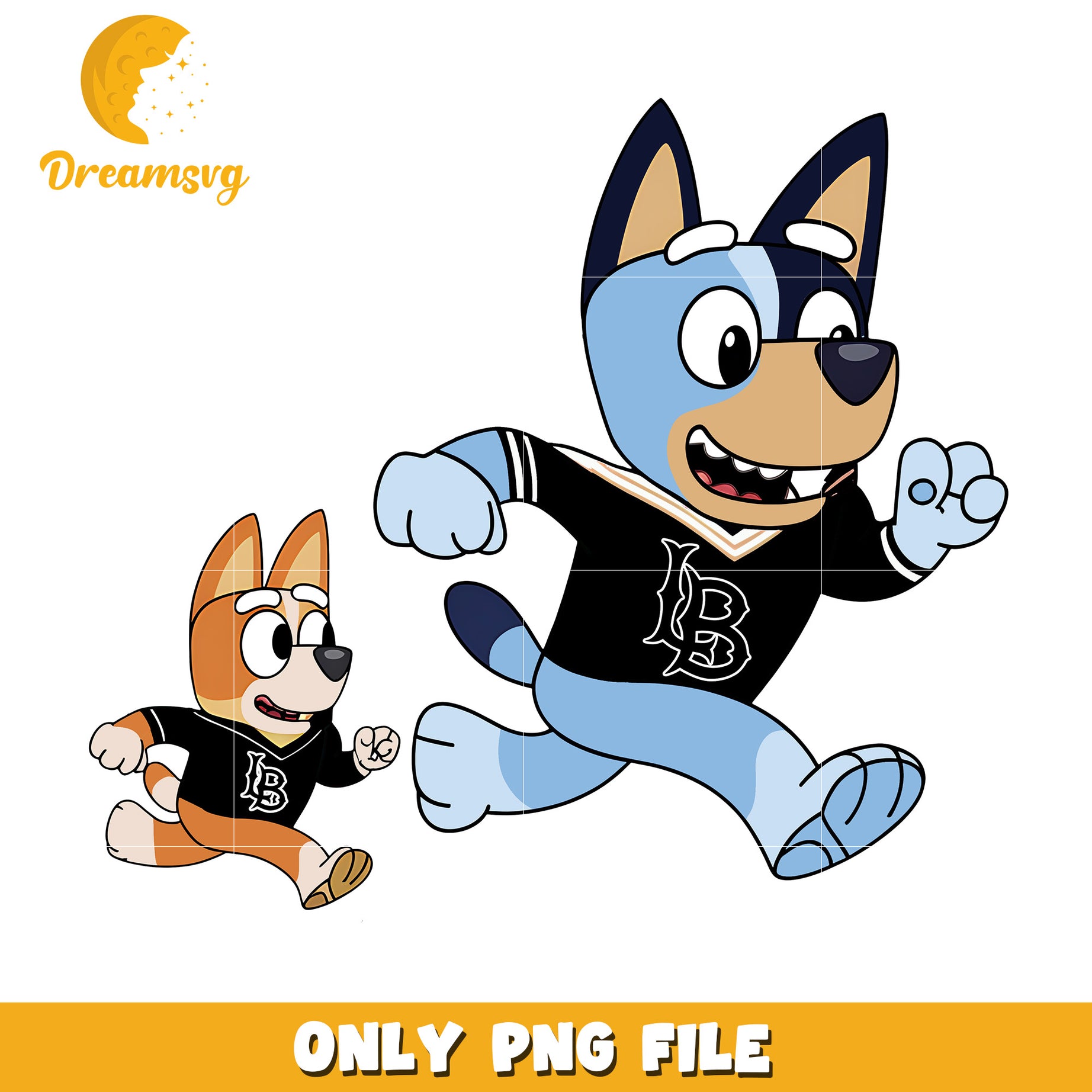 Bluey and Bingo ncaa fan png, Long Beach State 49ers png, ncaa png