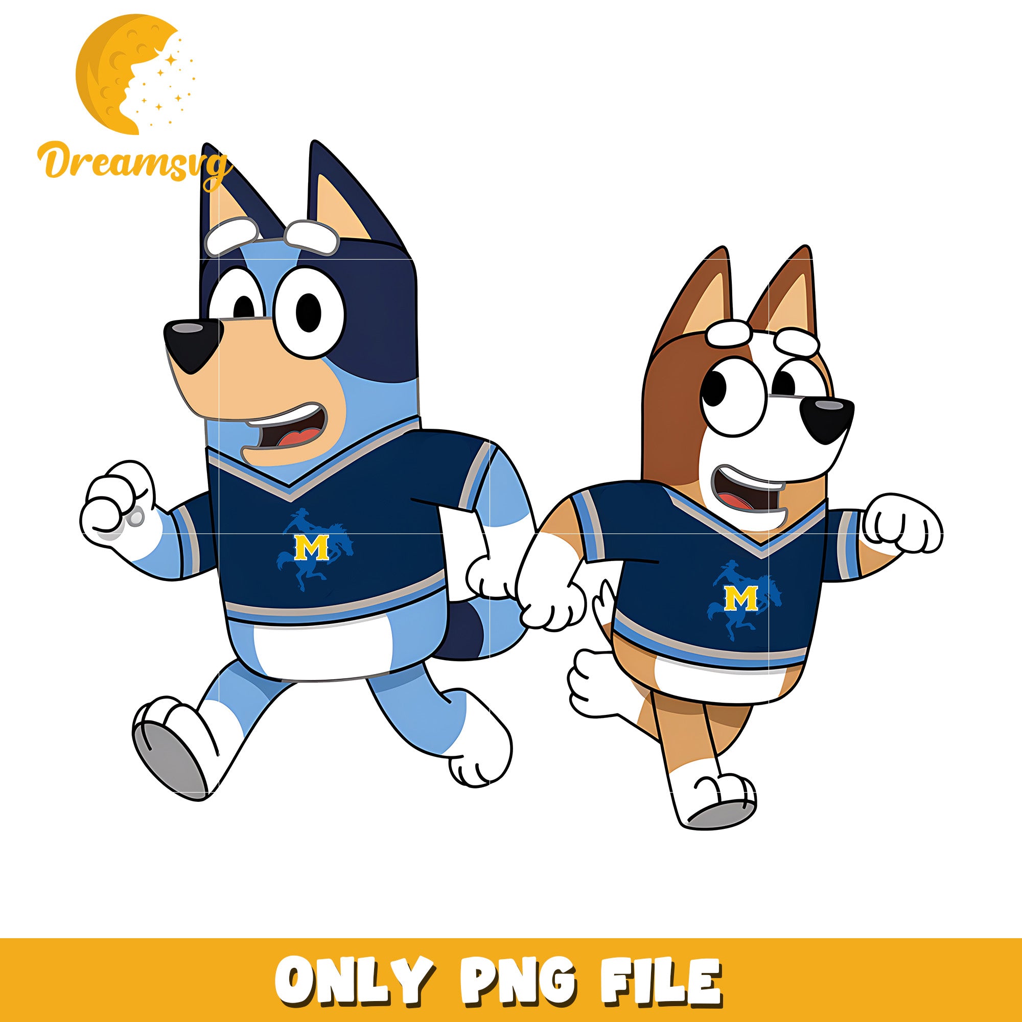 Bluey and Bingo ncaa fan png, Memphis Tigers png, ncaa png