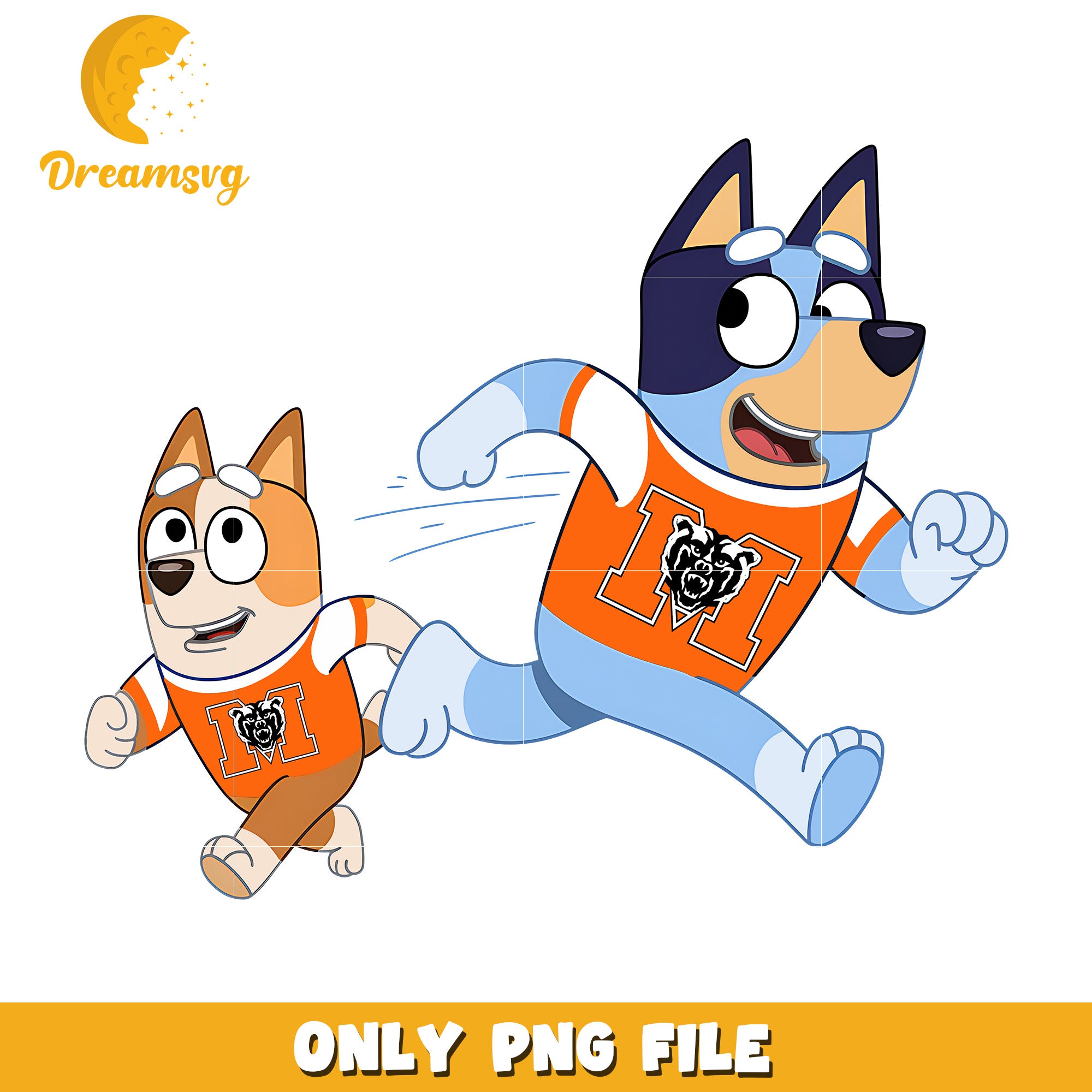 Bluey and Bingo ncaa fan png, Mercyhurst Lakers png, ncaa png