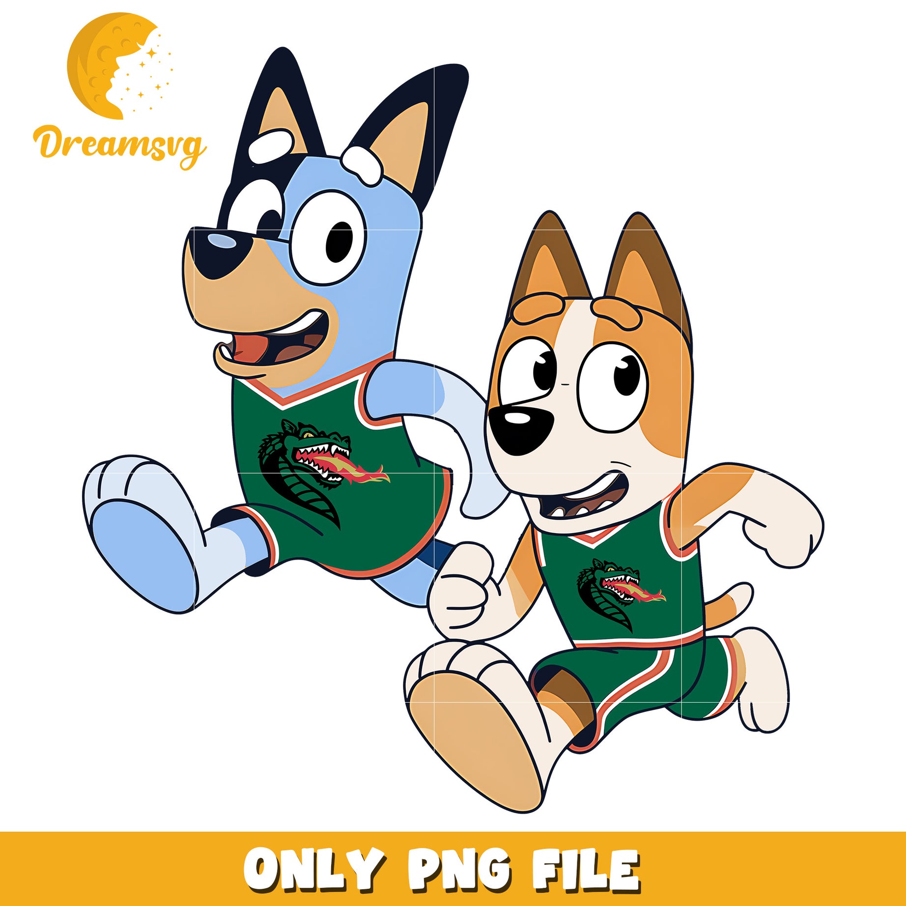 Bluey and Bingo ncaa fan png, UAB Blazers png, ncaa png