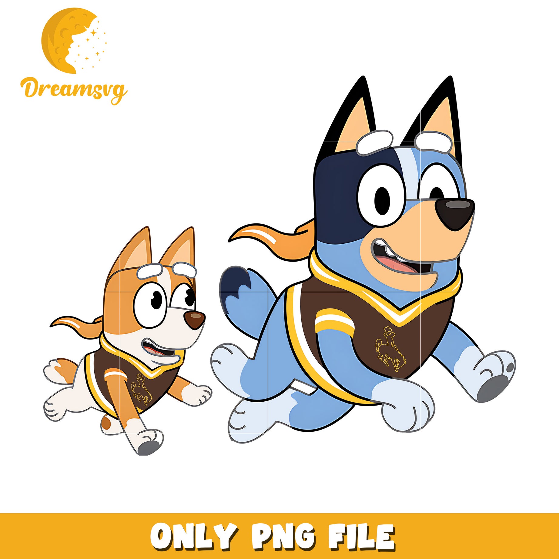 Bluey and Bingo ncaa fan png, Wyoming Cowboyss png, ncaa png