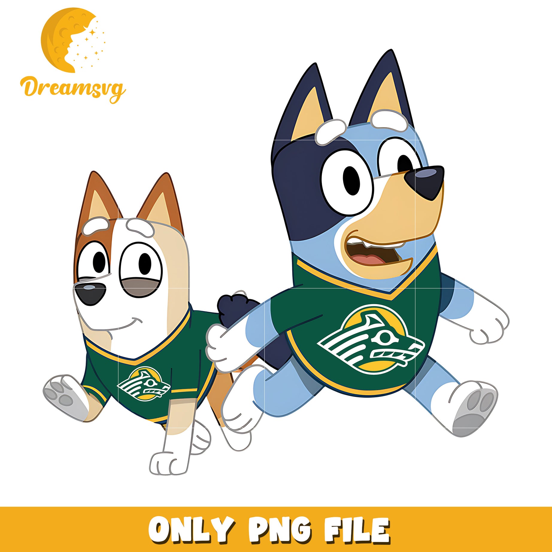 Bluey and Bingo png, Alaska Anchorage Seawolves png, ncaa png
