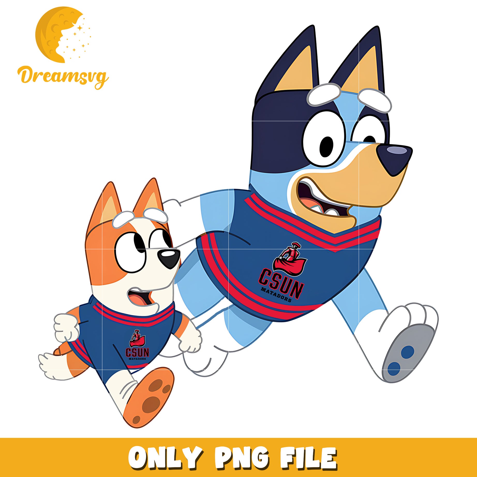 Bluey and Bingo png, Cal State Northridge Matadors png, ncaa png