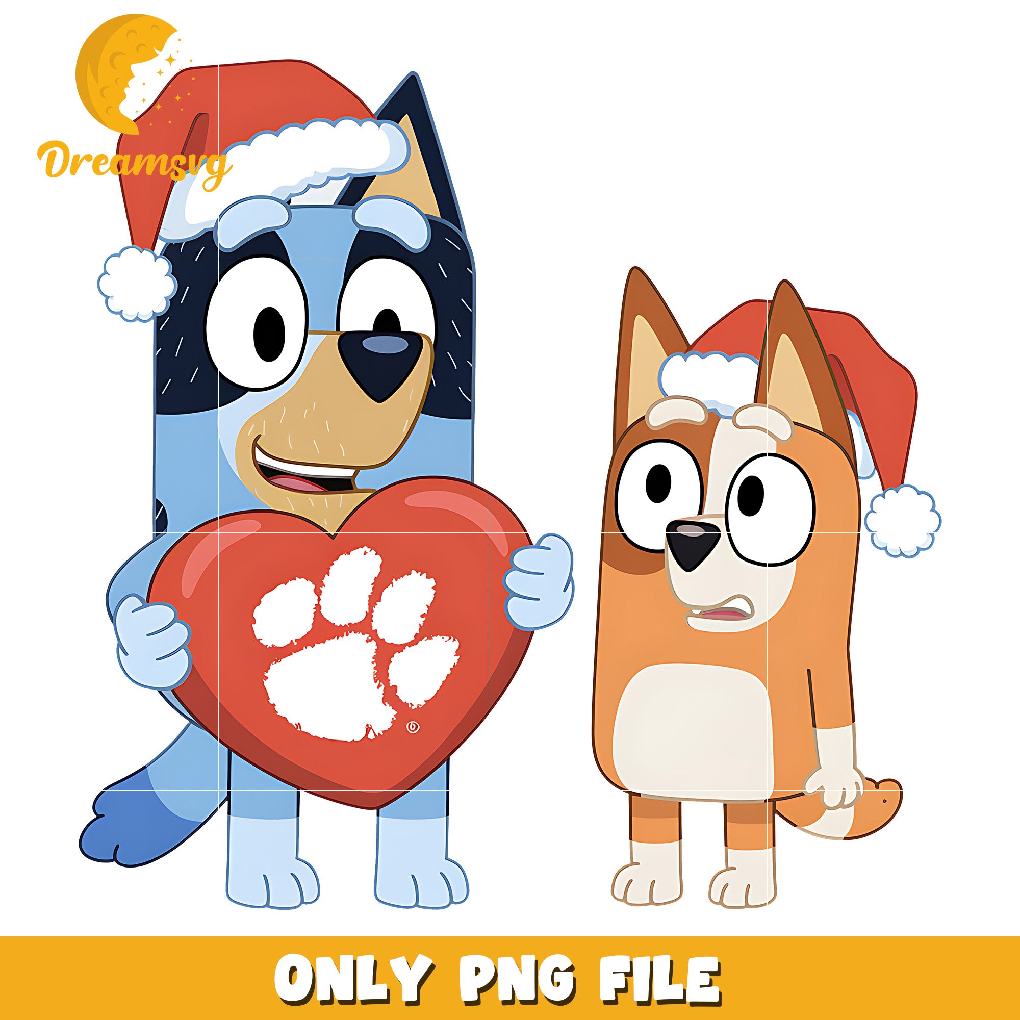 Bluey and Bingo santa hat png, Clemson Tigers png, ncaa logo png