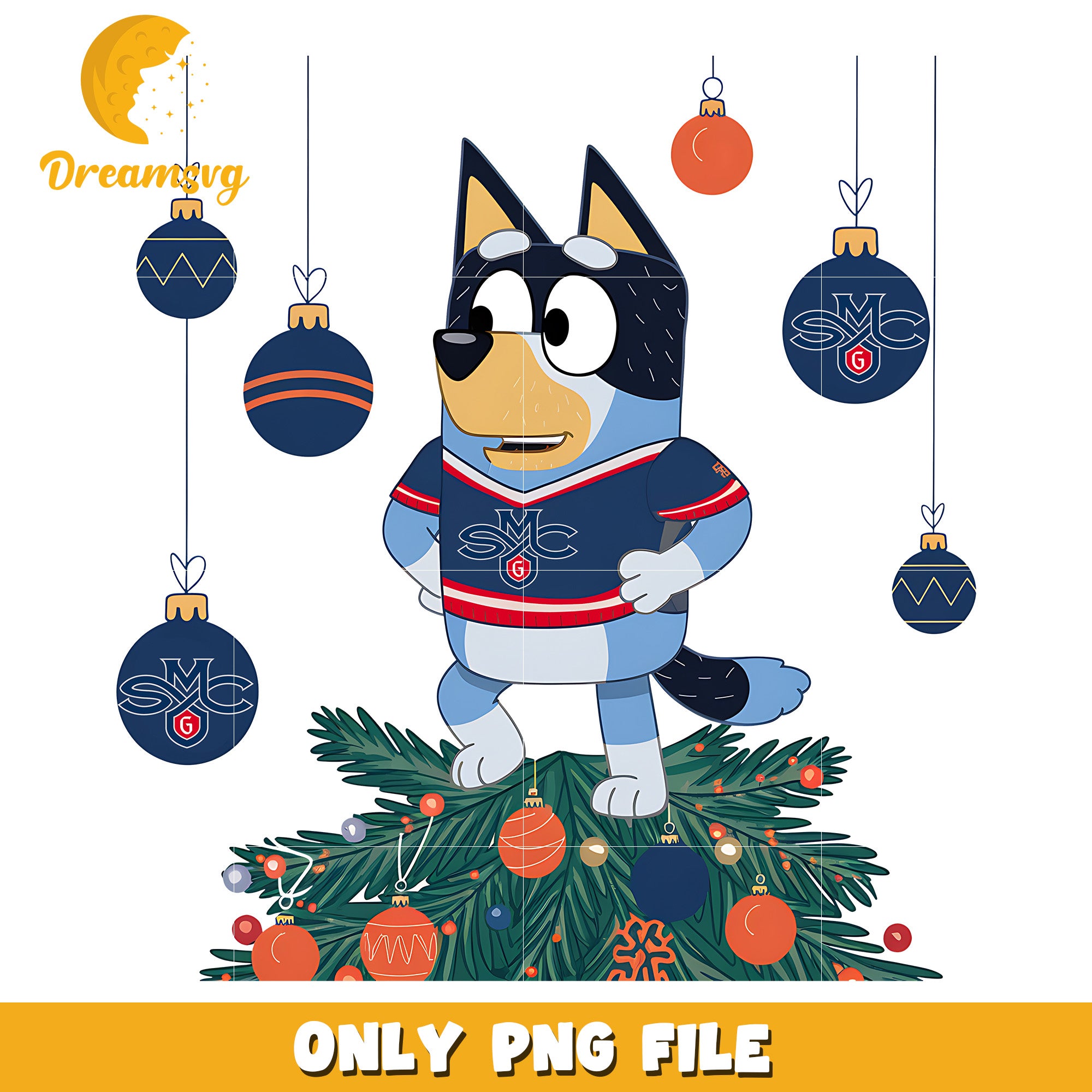Bluey and Ornament png, Saint Marys Gaels png, ncaa png